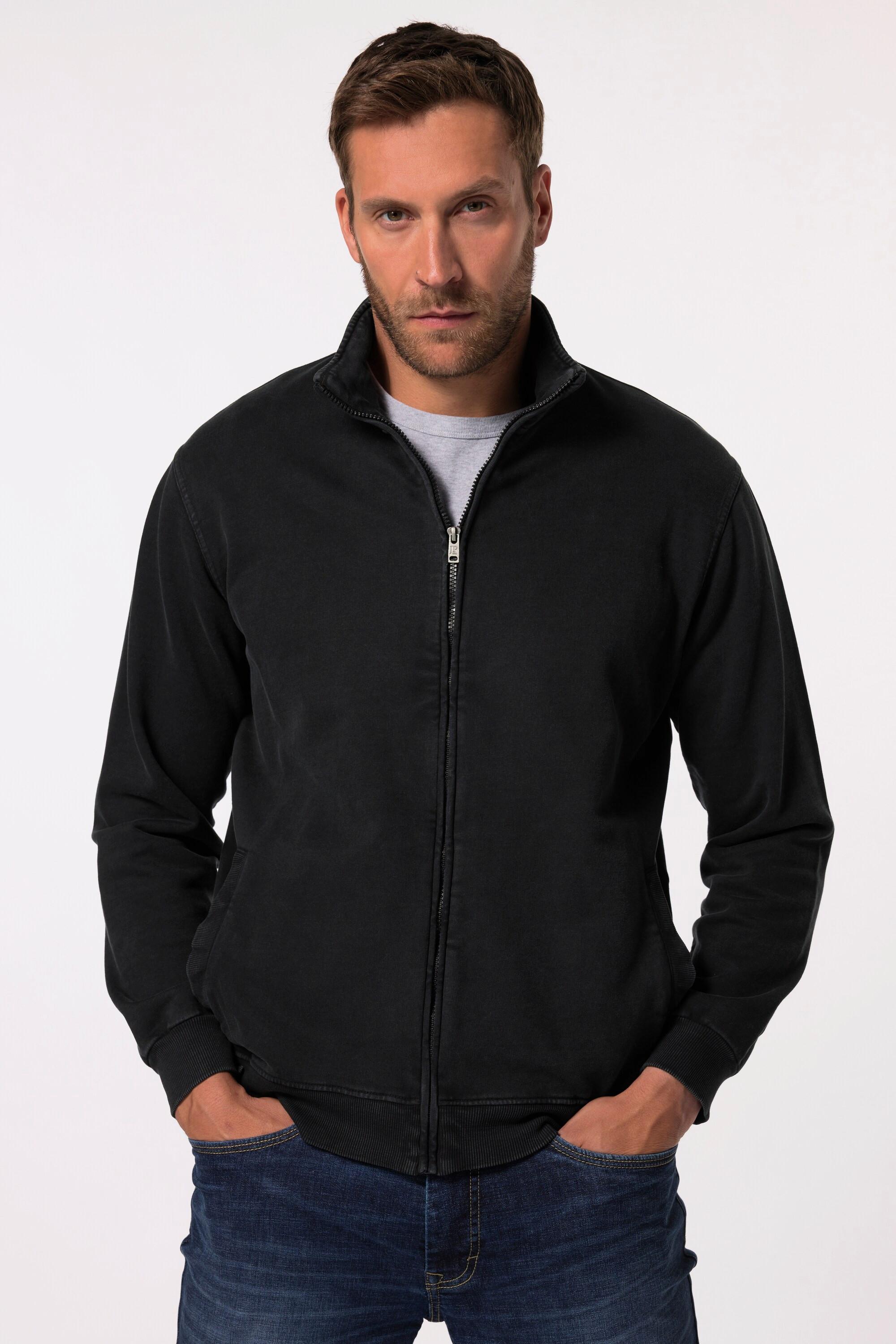 JP1880 Sweatjacke, Stehkragen, Vintage Look