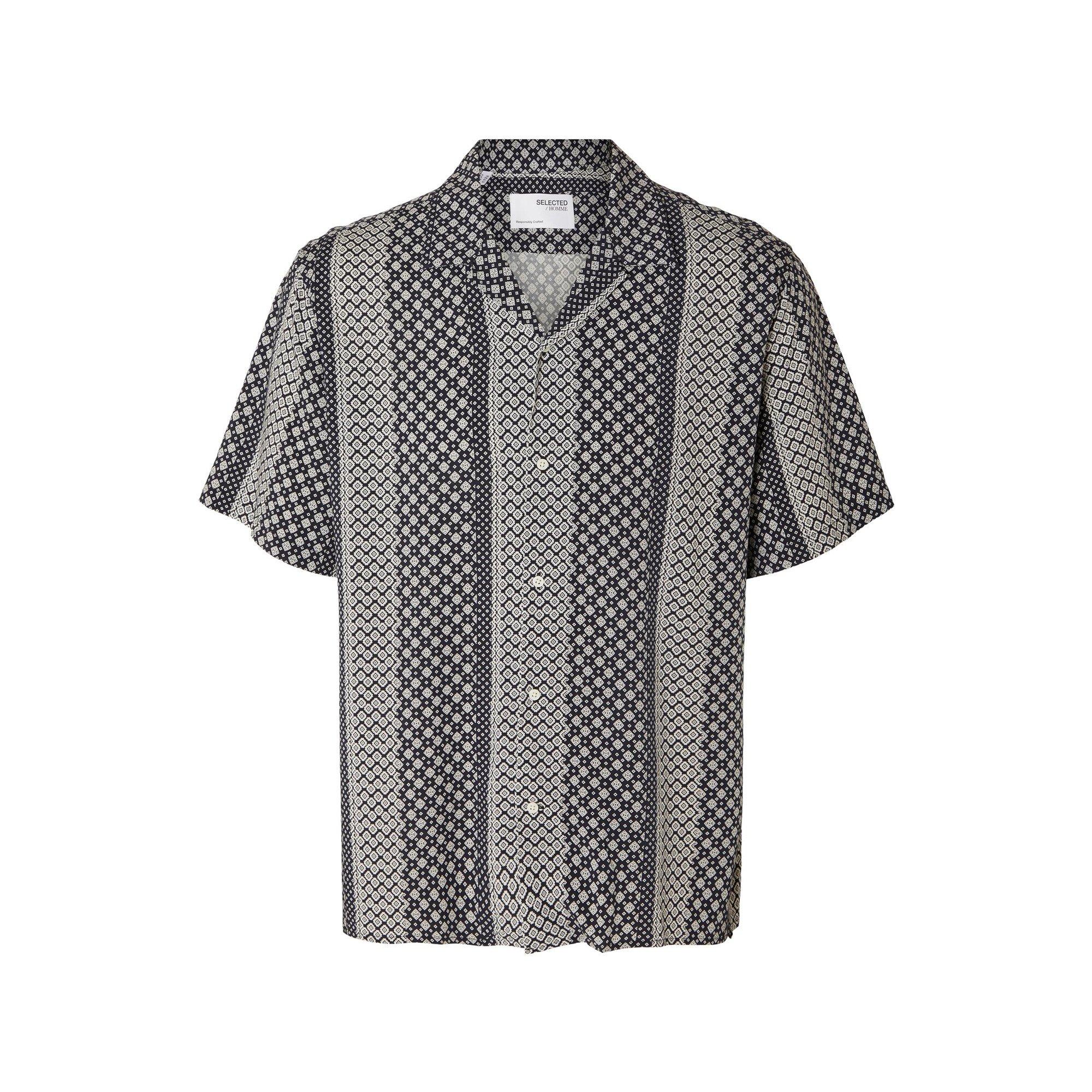 SELECTED SLHRELAX VERO SHIRT SS AOP Kurzarmhemd