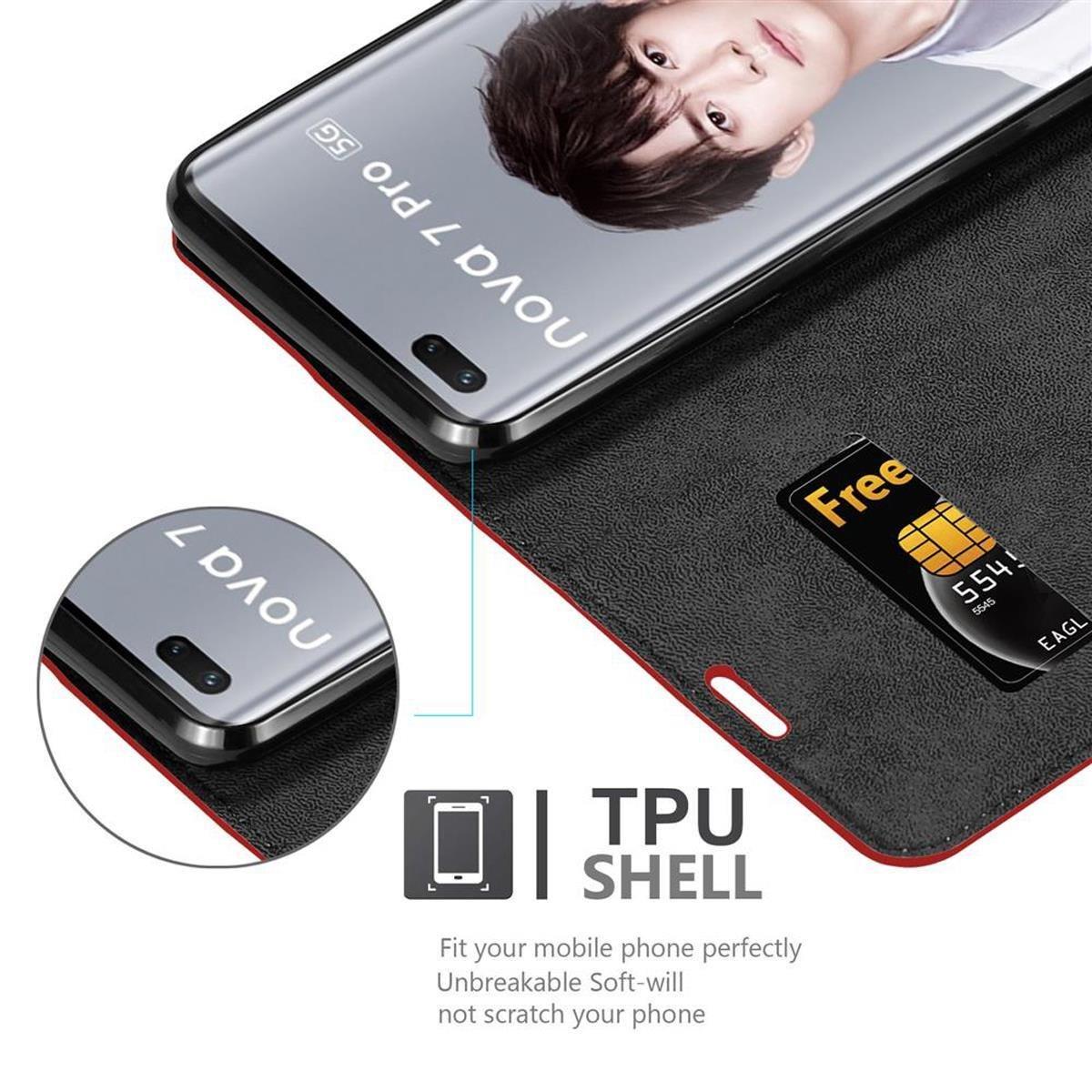 Cadorabo Hülle für Huawei NOVA 7 PRO 5G Magnetverschluss, Kartenfach