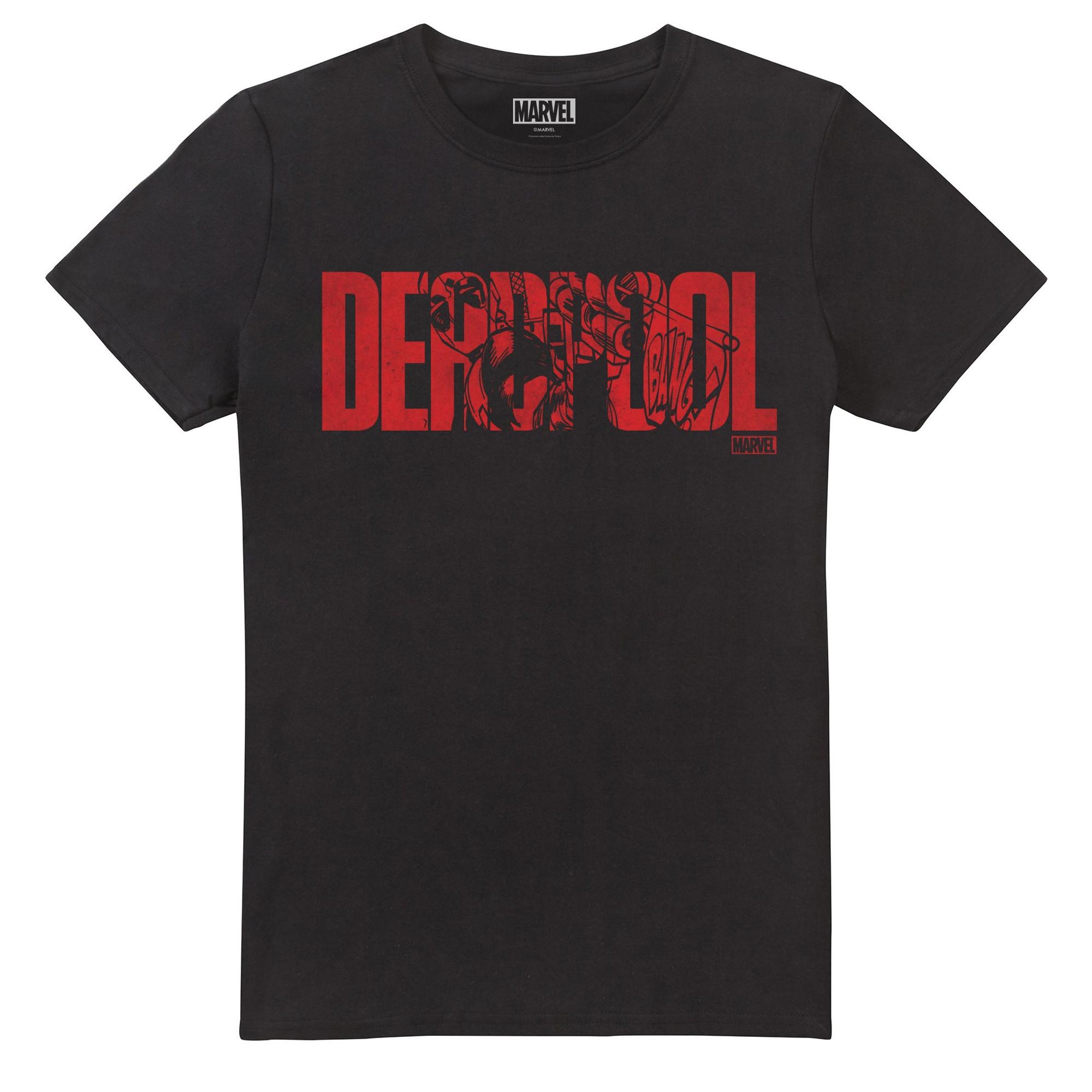 Deadpool Bang Logo Print T-Shirt