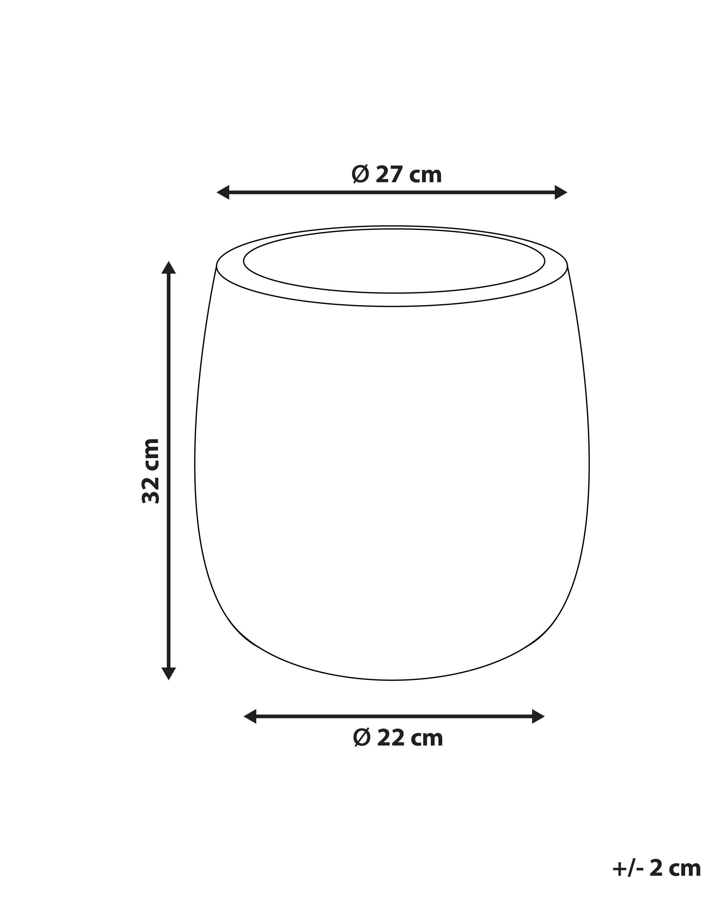 Beliani Blumenkübel aus Lehm-Faser-Mischung Modern LIVADIA