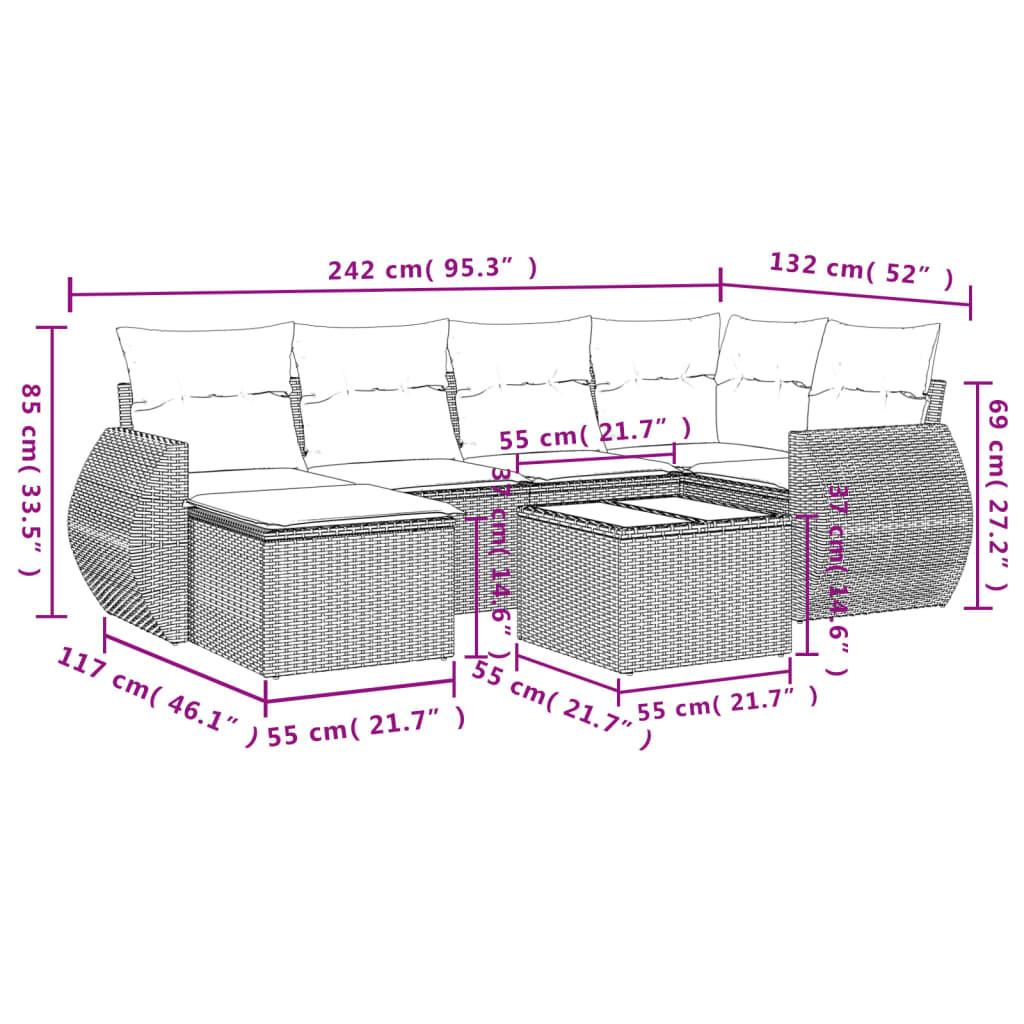 VidaXL Garten sofagarnitur poly-rattan