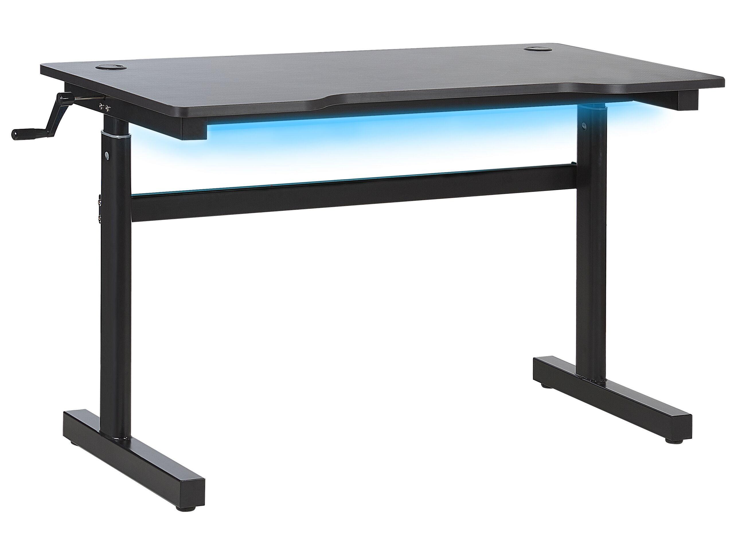 Beliani Gaming-Tisch manuell höhenverstellbar aus MDF-Platte Modern DURBIN
