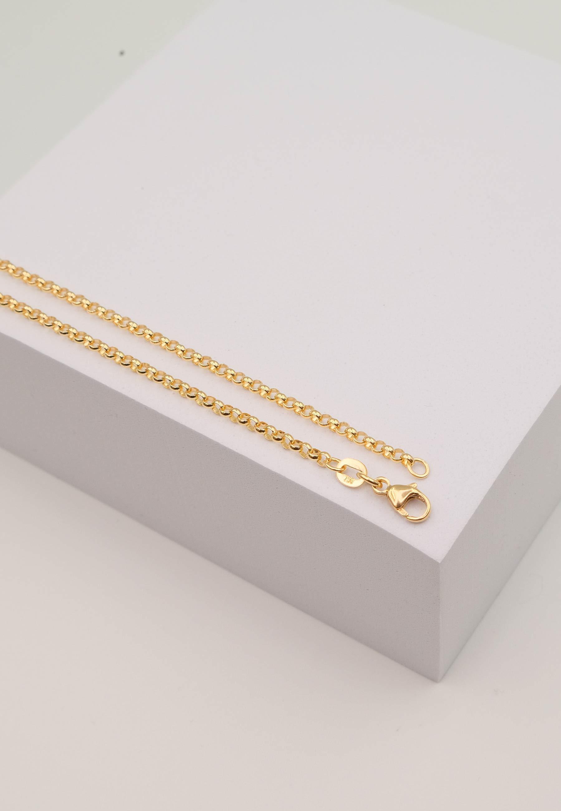 MUAU Schmuck Collier Erbs Gelbgold 750, 2.4mm, 50cm