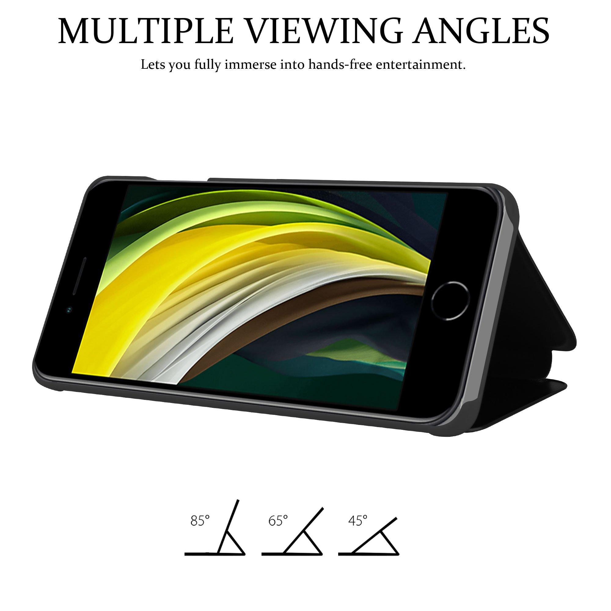 Cadorabo Hülle für Apple iPhone 7 7S 8 SE 2020 Spiegel Standfunktion 360 Grad Schutz