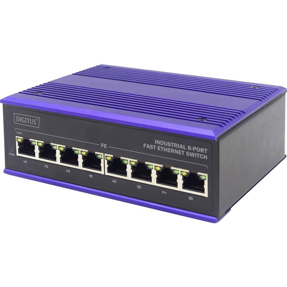 Digitus Industrieller 5-Port Fast Ethernet Switch, unmanaged, reduntande Stromversorgung
