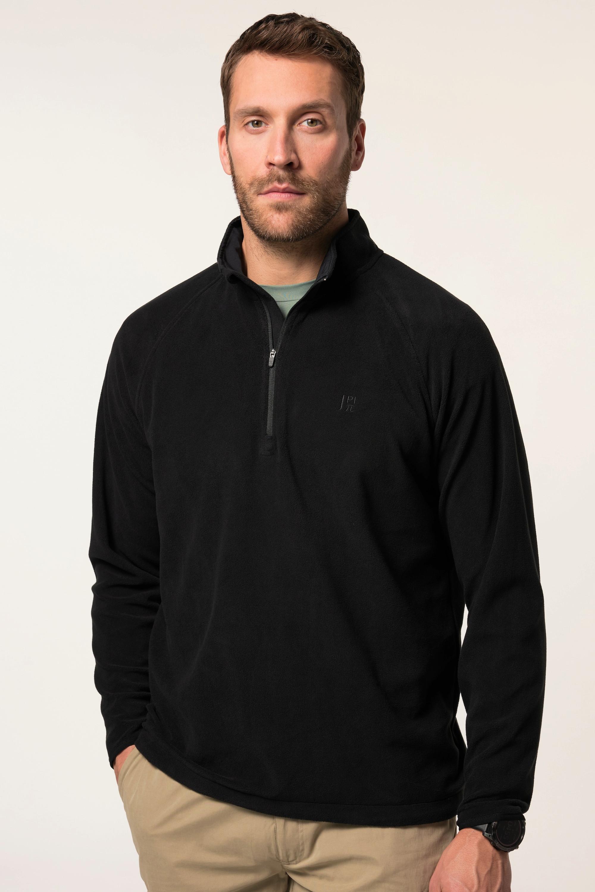 JP1880 Fleecetroyer, Bauchfit, Outdoor, Zippkragen, bis 7 XL