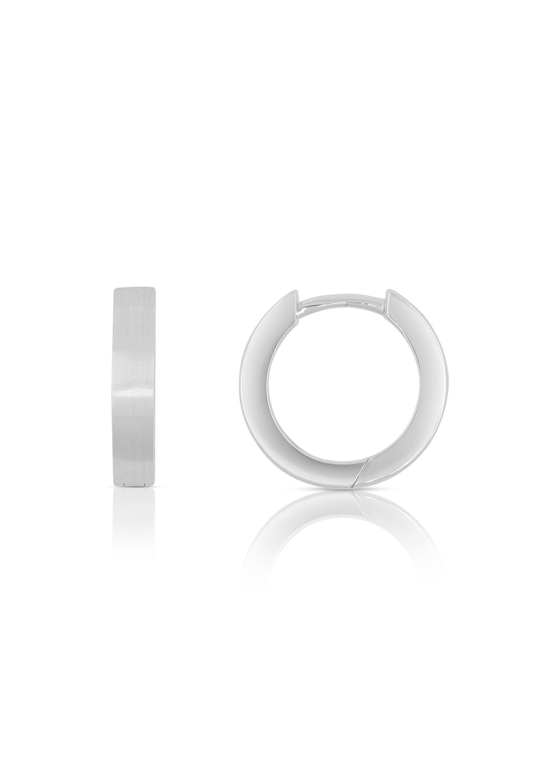 MUAU Schmuck Creolen Weissgold 750, 14mm