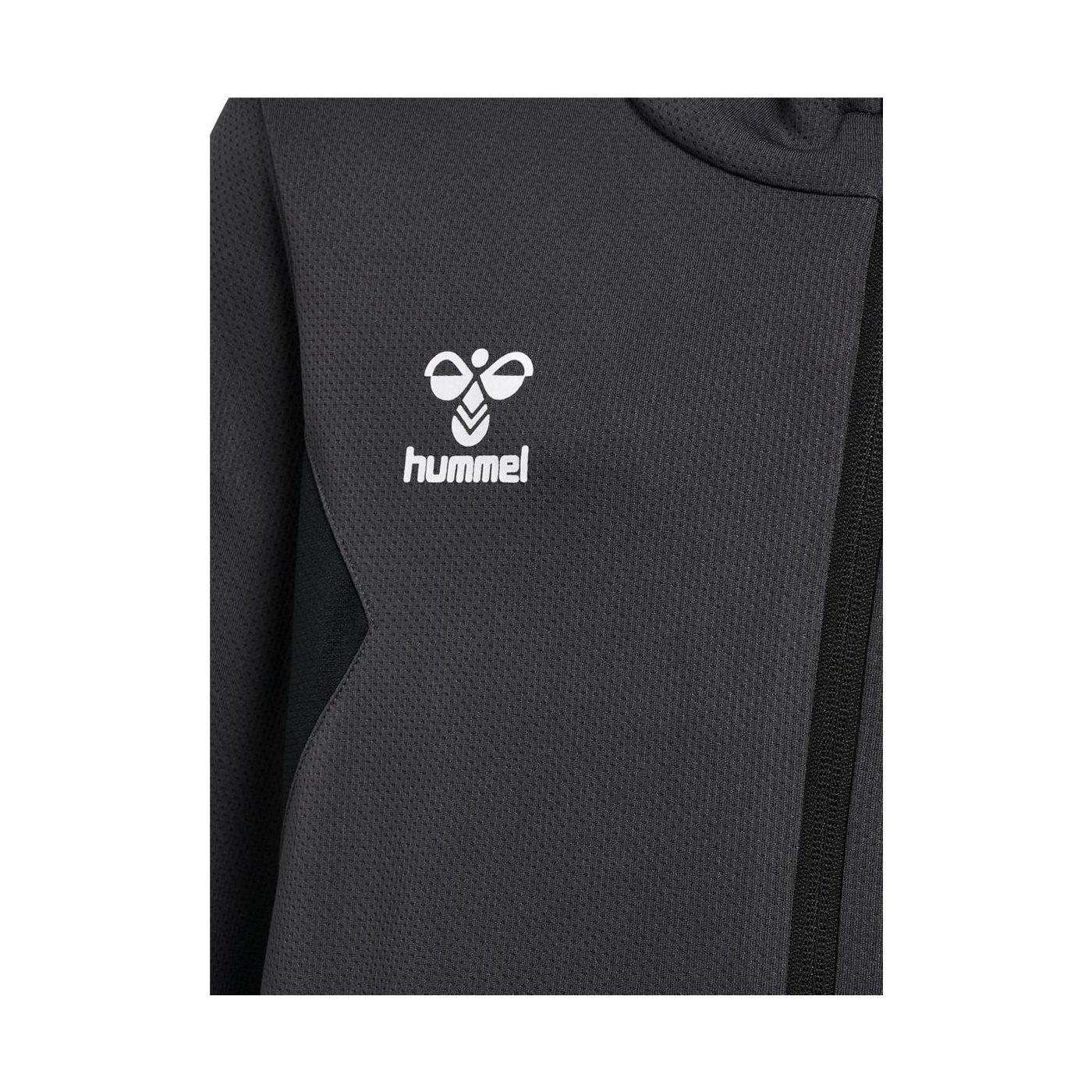 Hummel kinder-trainingsjacke mit reißverschluss und kapuze authentic