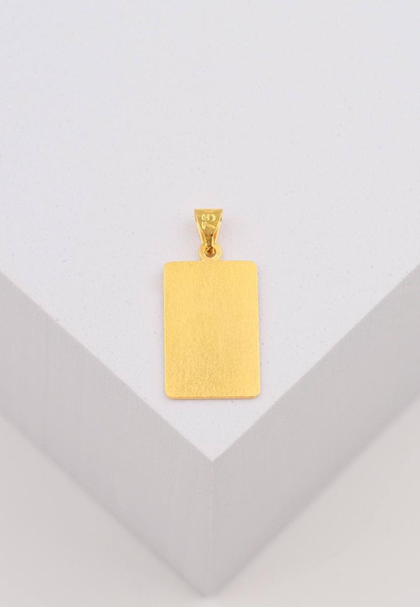 MUAU Schmuck Anhänger Sternzeichen Stier Gelbgold 750, 20x9mm