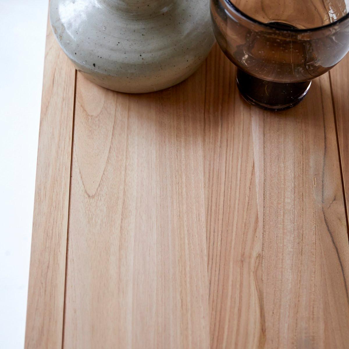 Tikamoon TV Schrank aus massivem Teakholz 130 cm Anton