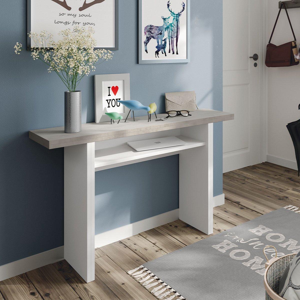 Calicosy Ausziehbarer Tisch Buchöffnungssystem von 35 bis 70 cm Tavolo - L120 cm