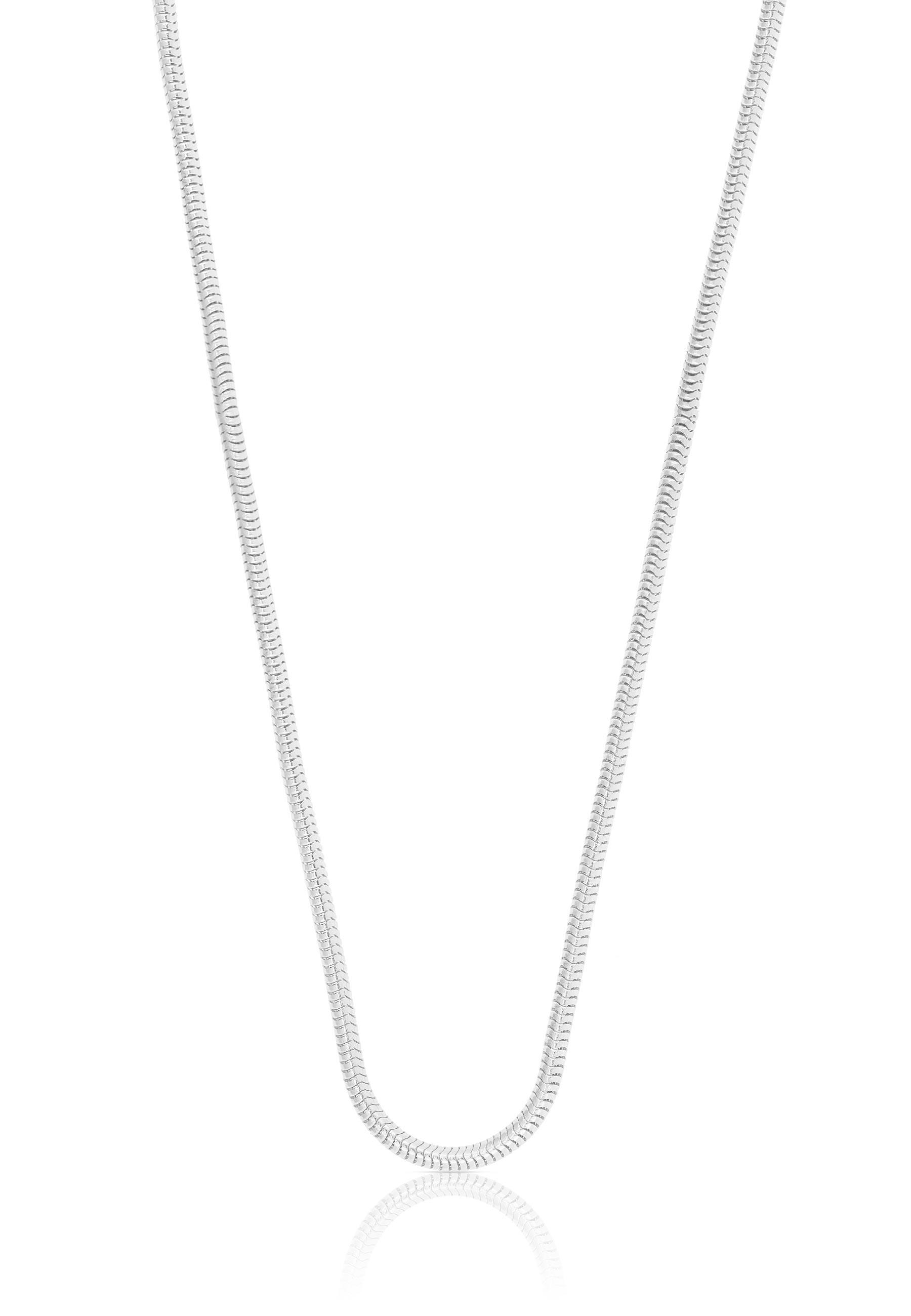 MUAU Schmuck Collier Schlange Weissgold 750, 1.6mm, 60cm