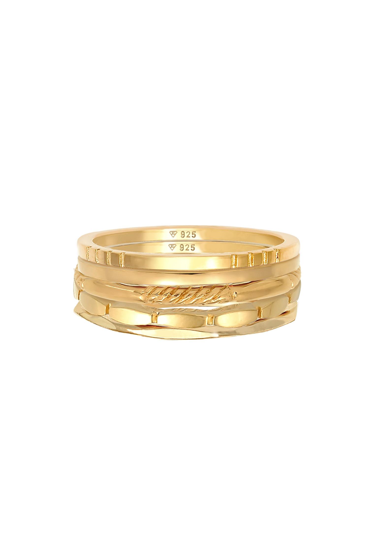 Elli Ring Stapelringe Stacking Bandringe 5Er Set