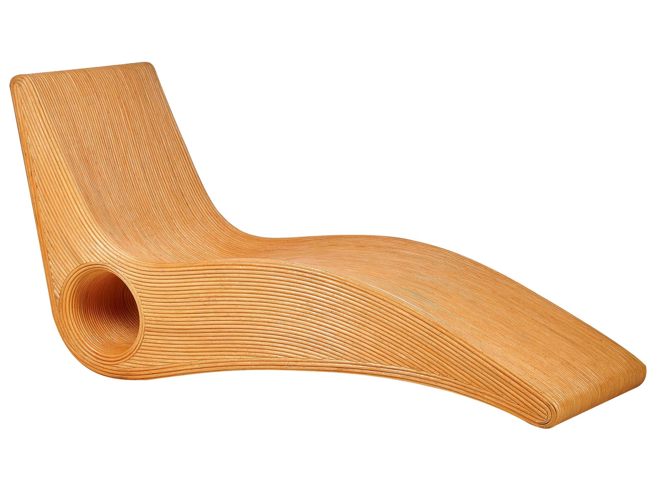 Beliani Sonnenliege aus Rattan Modern AIROLE