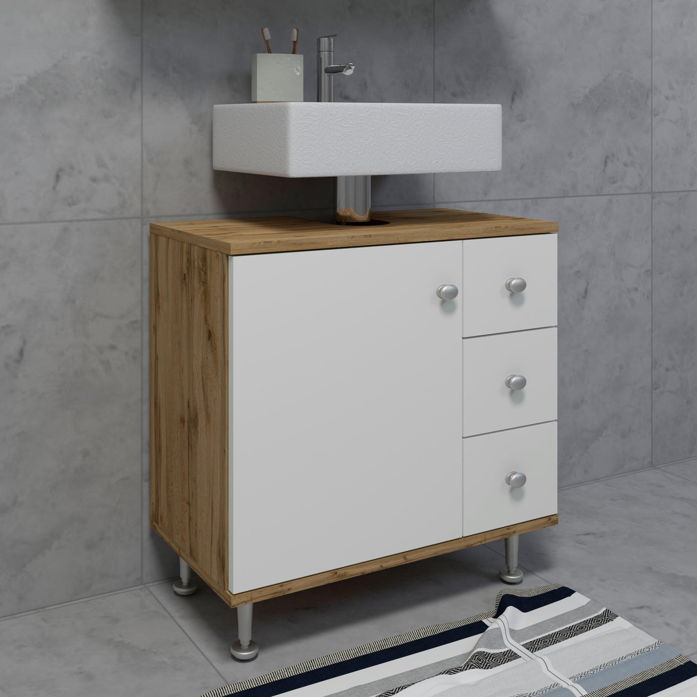 VCM Holz Badunterschrank Nilosi M