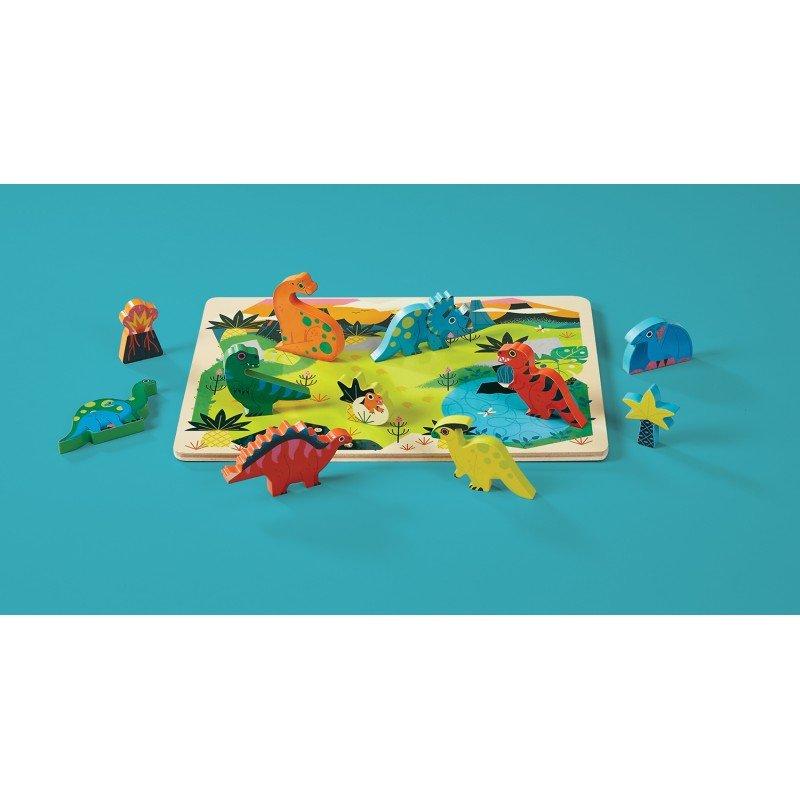 Crocodile Creek Wood Puzzle, Dinosaurier