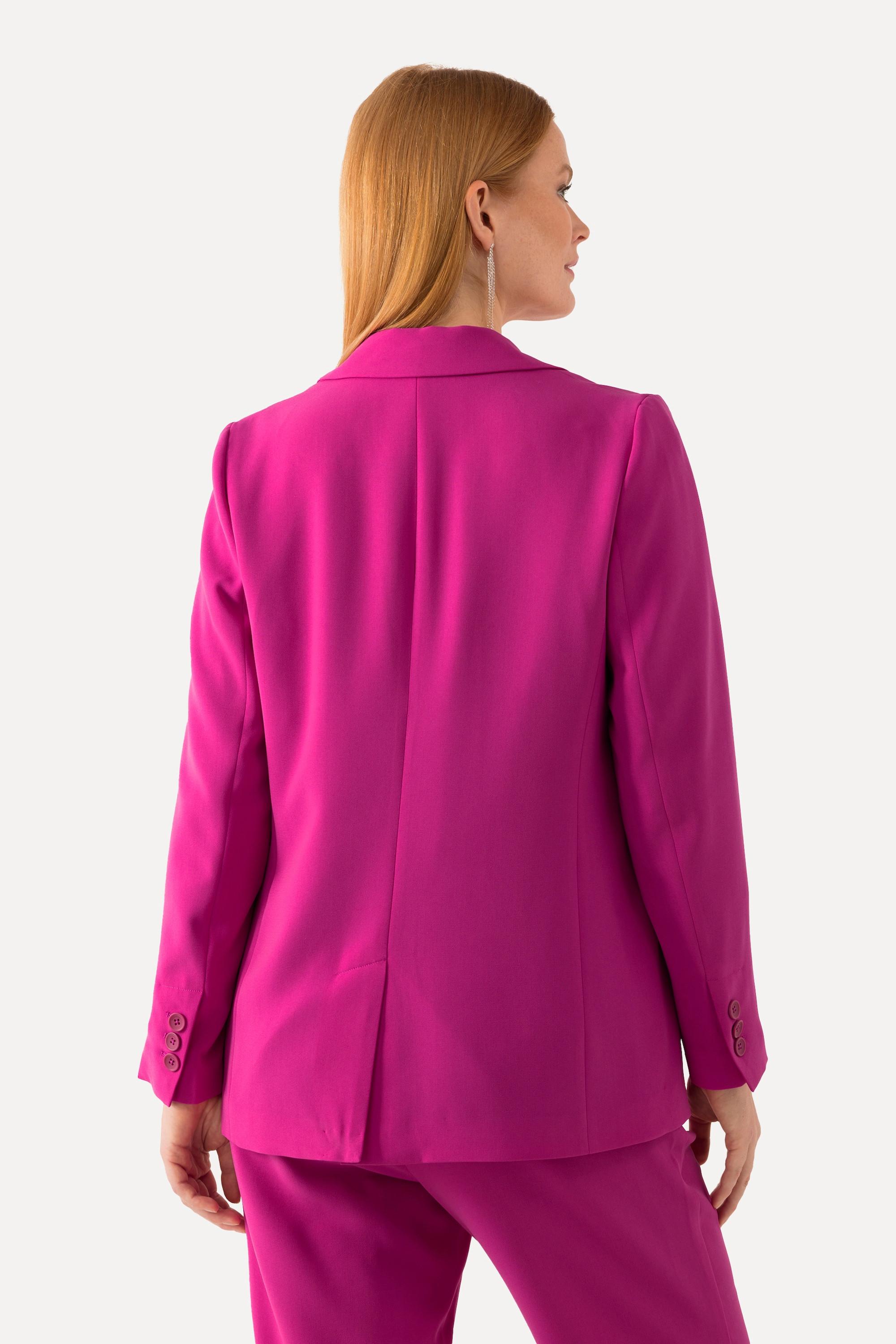 Ulla Popken Blazer, Reverskragen, Klappentaschen, Knopfverschluss