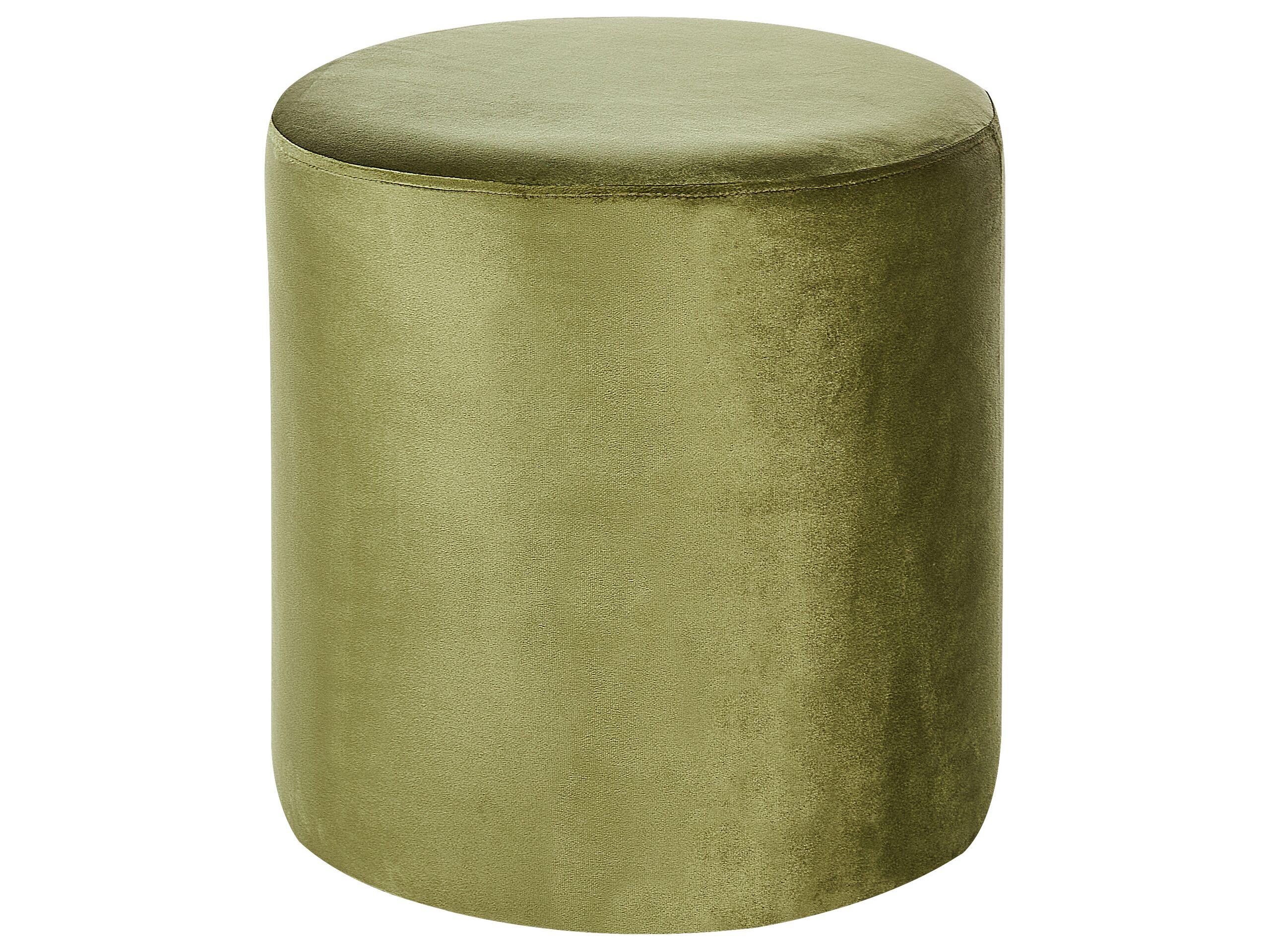 Beliani Pouf aus Samtstoff Glamourös LOVETT