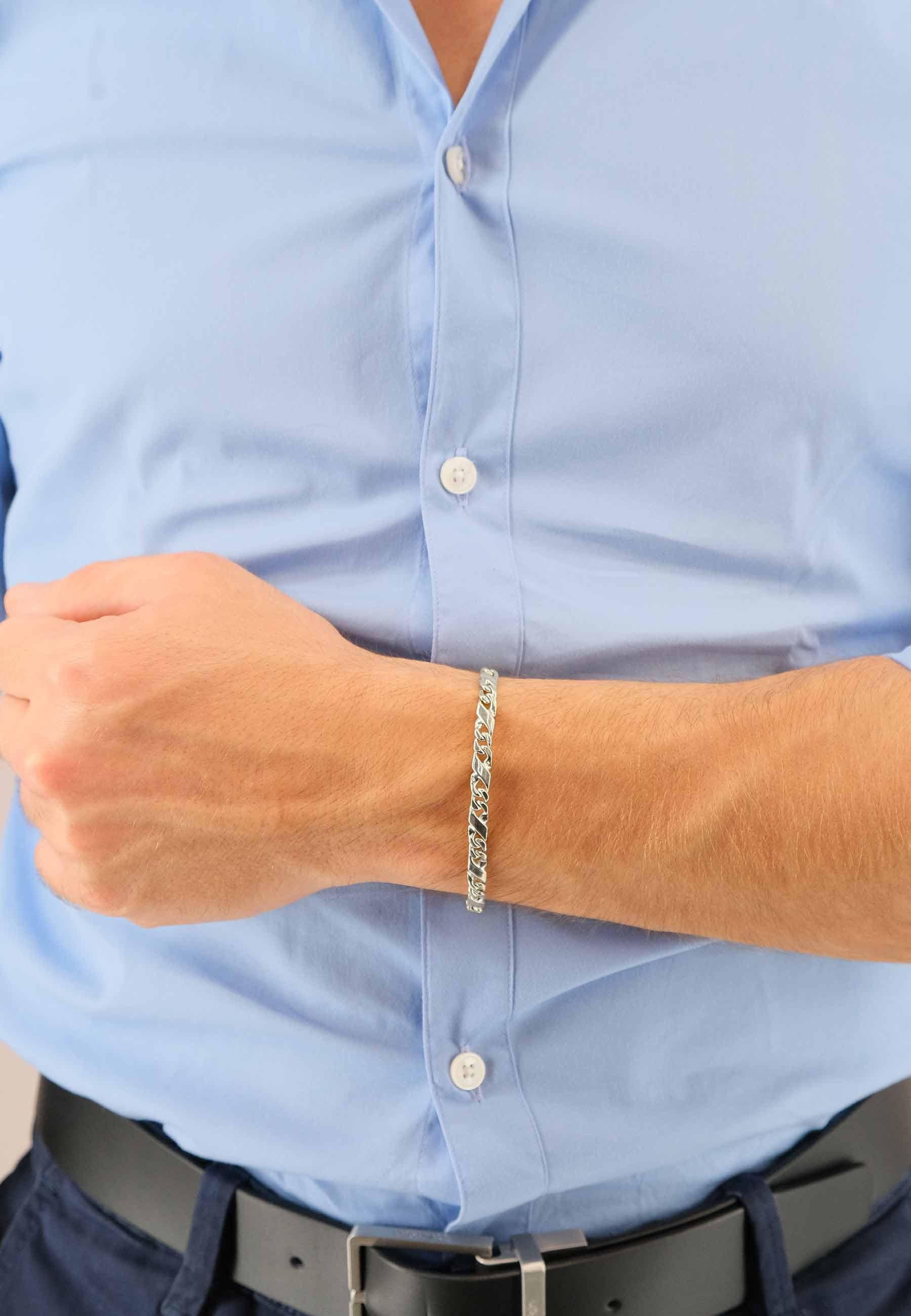 MUAU Schmuck Armband Carrera Weissgold 750, 22cm, 5mm