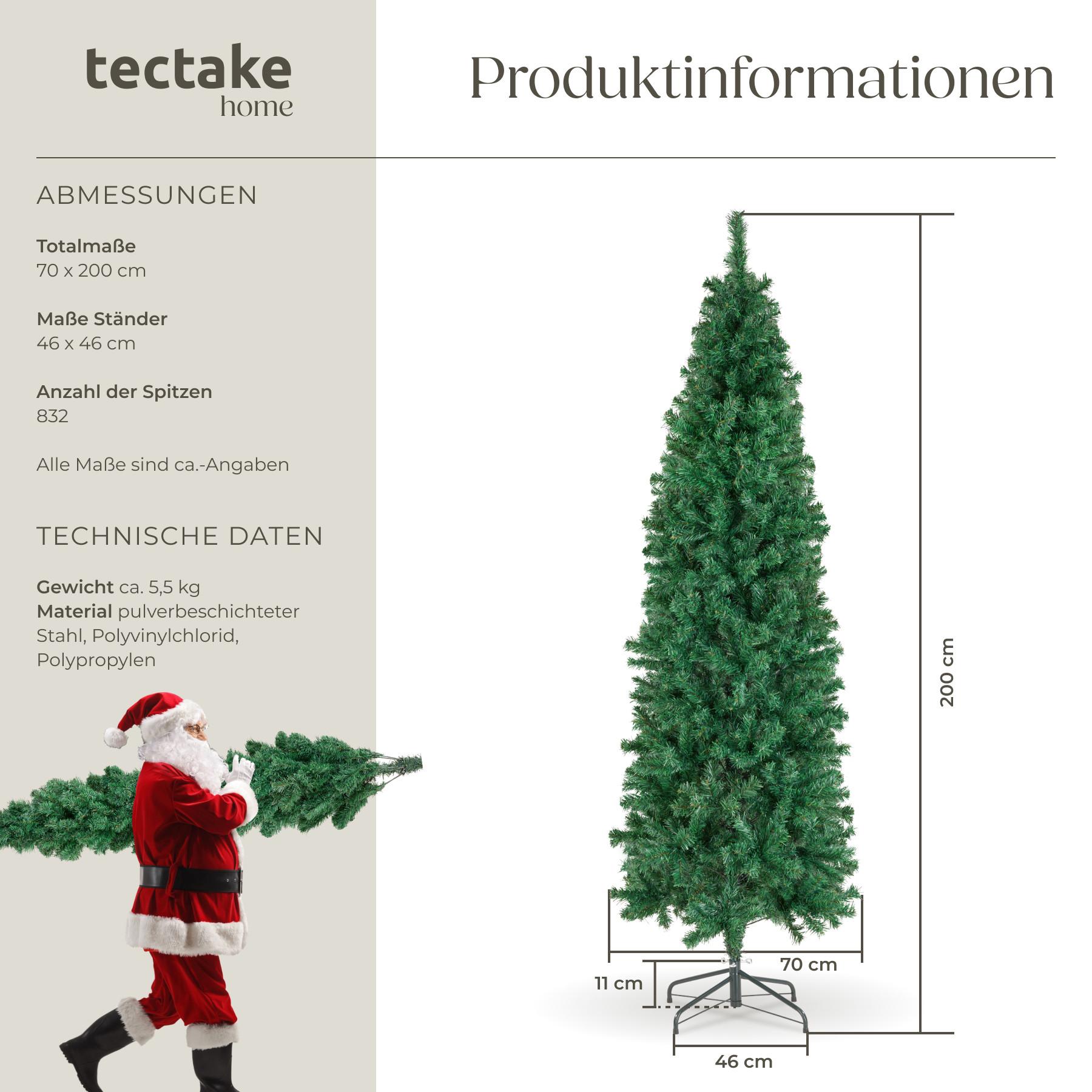 Tectake Künstlicher Weihnachtsbaum Comet, naturgetreue Optik