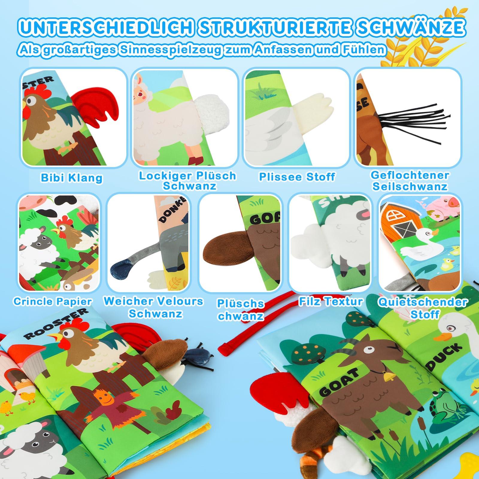 Activity-board Babybuch Knisterbuch Stoffbuch Fühlbuch Baby