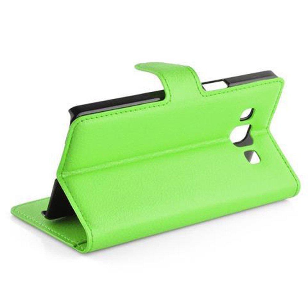 Cadorabo Hülle für Samsung Galaxy A3 2015 Standfunktion, Kartenfach