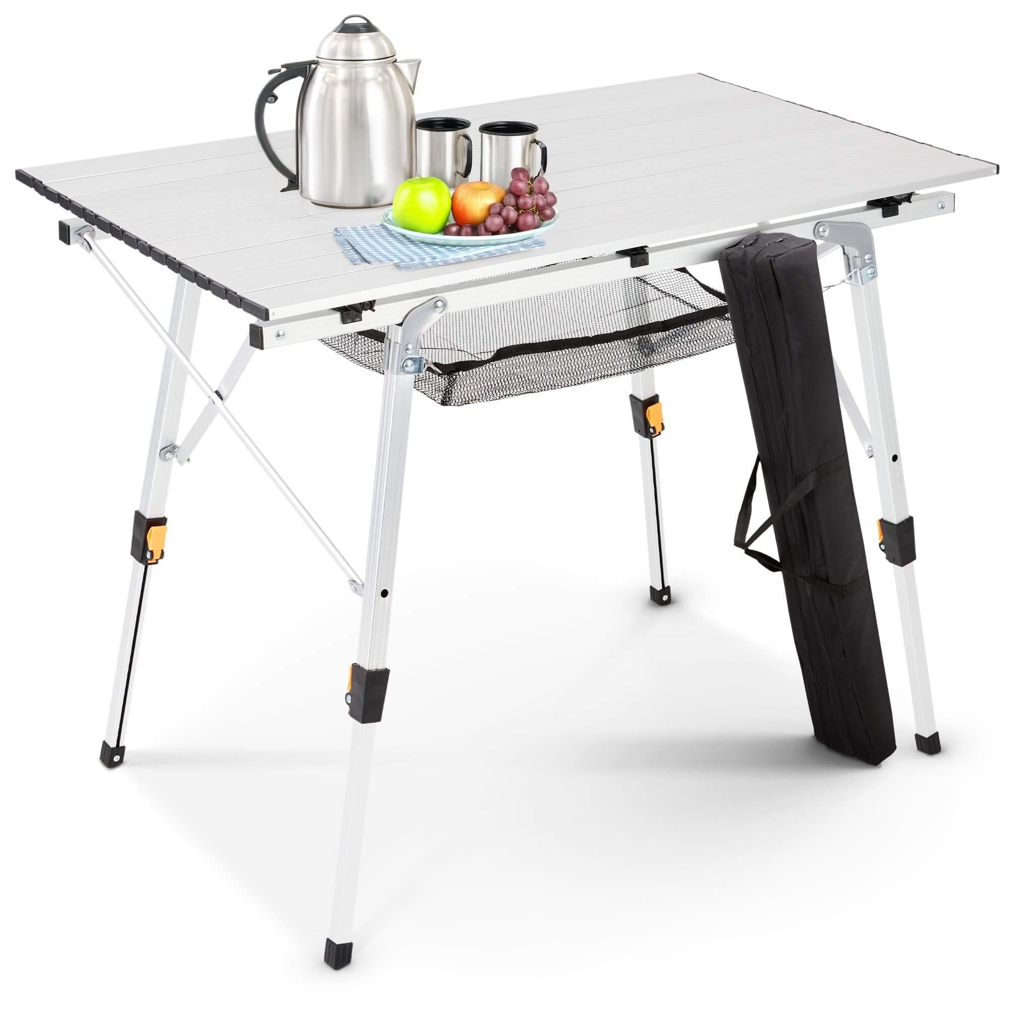 Arebos Campingtisch Rolltisch Aluminium Falttisch Outdoor