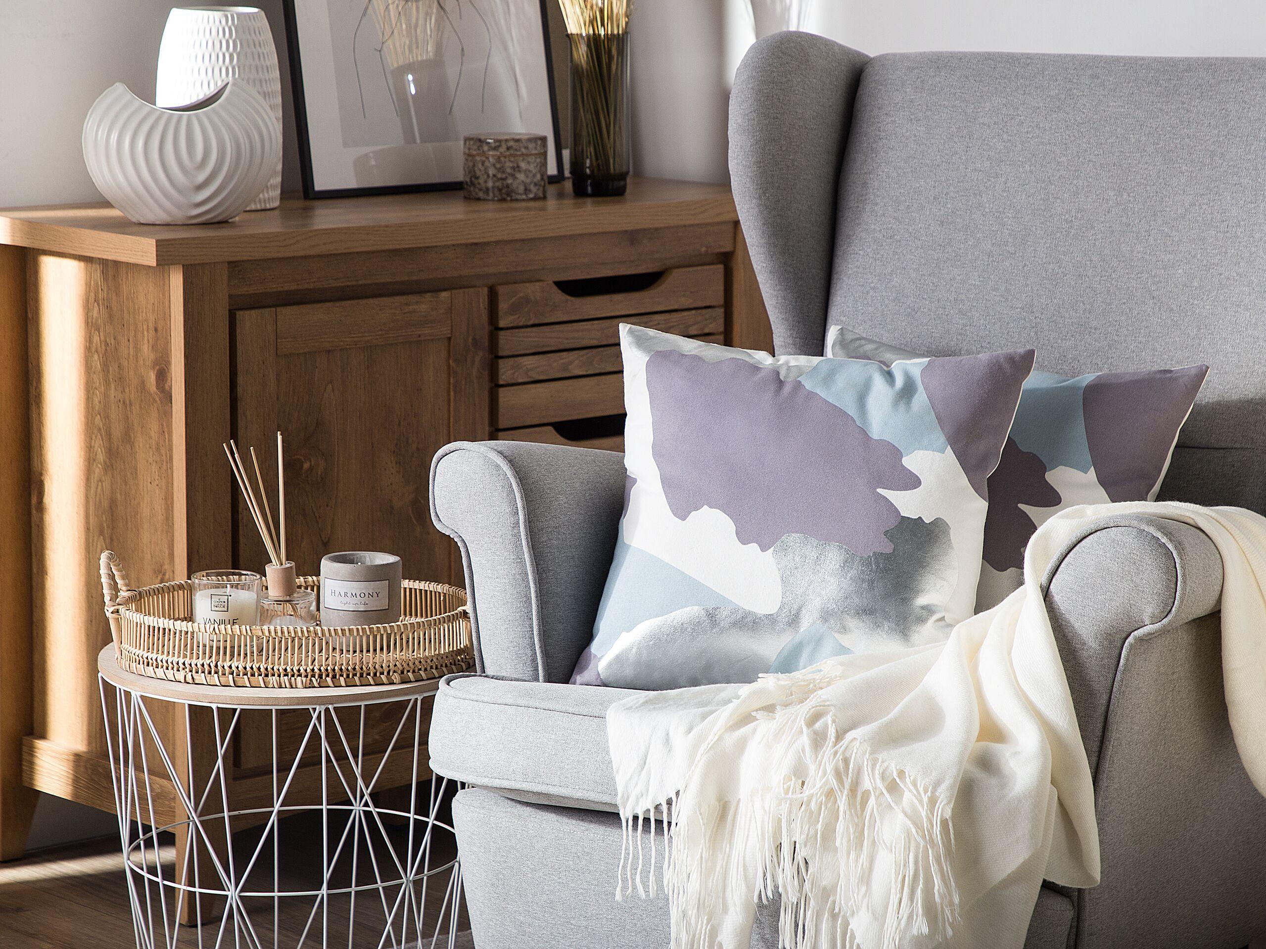 Beliani Dekokissen 2er Set aus Baumwolle Modern IXIA