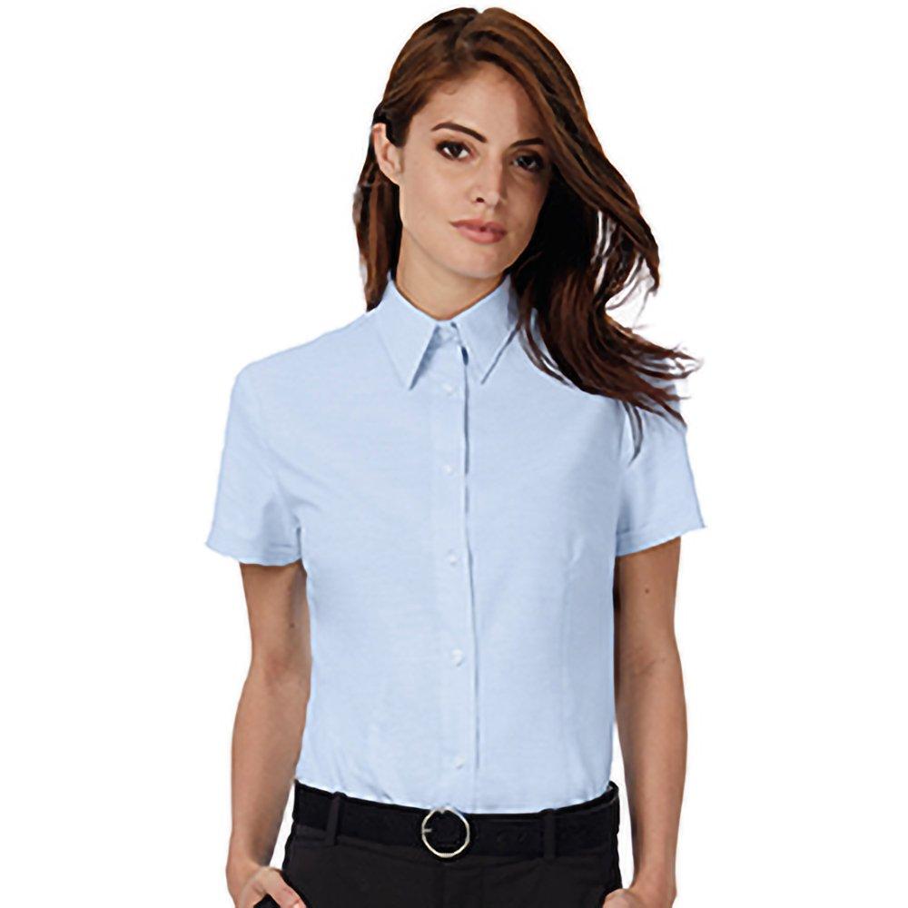 B and C Oxford Kurzarm Bluse