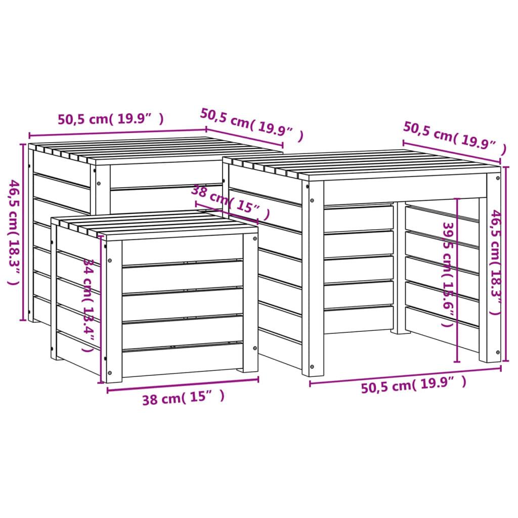 VidaXL Gartenbox set kiefernholz