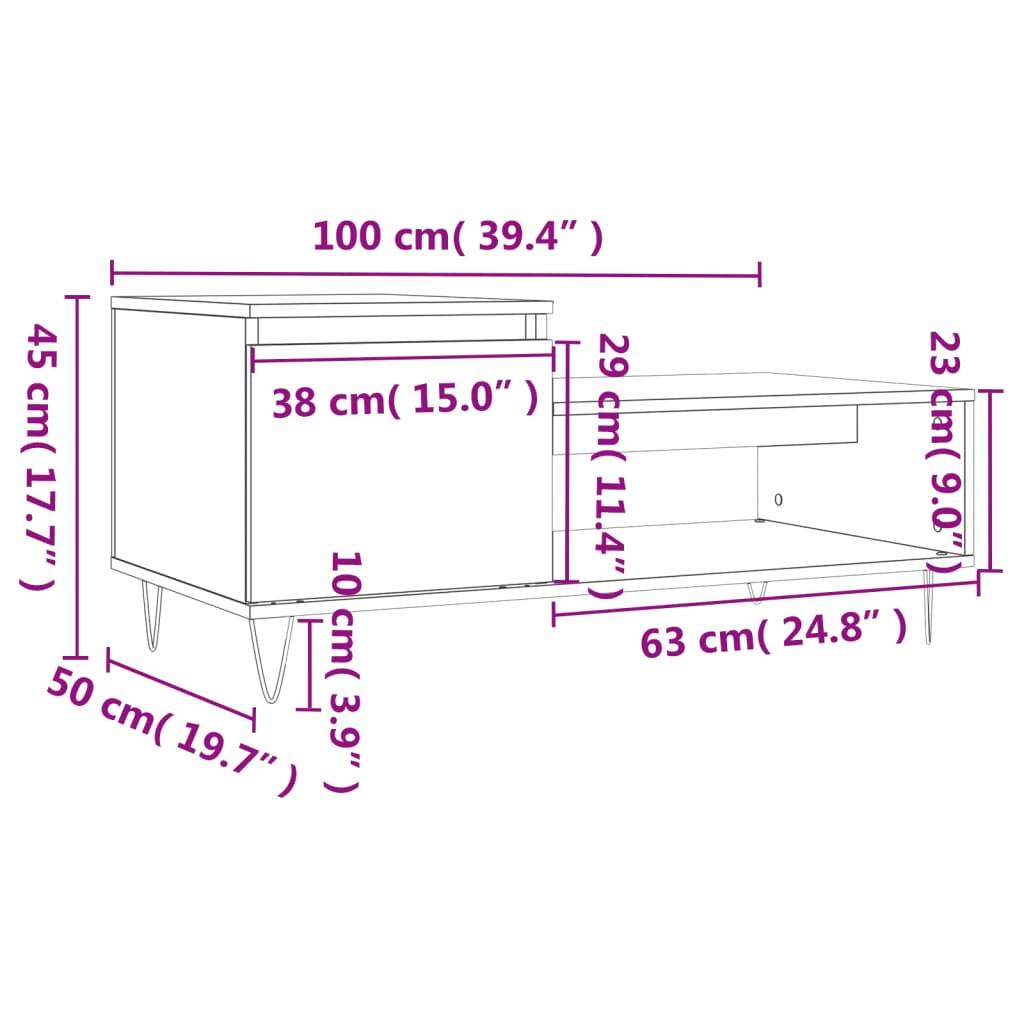 VidaXL Couchtisch holzwerkstoff