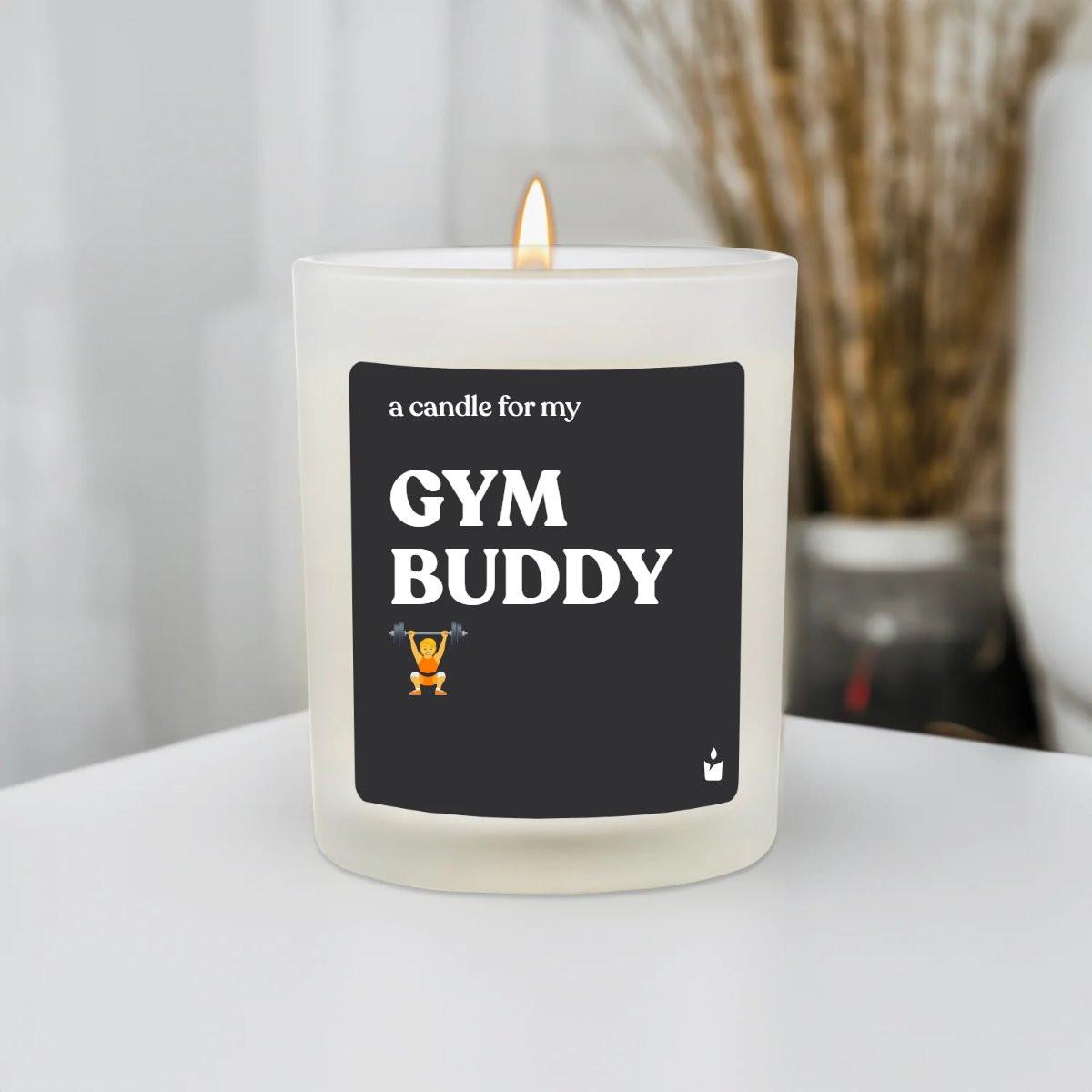 CandleHand Duftkerze Woody a candle for my gym buddy