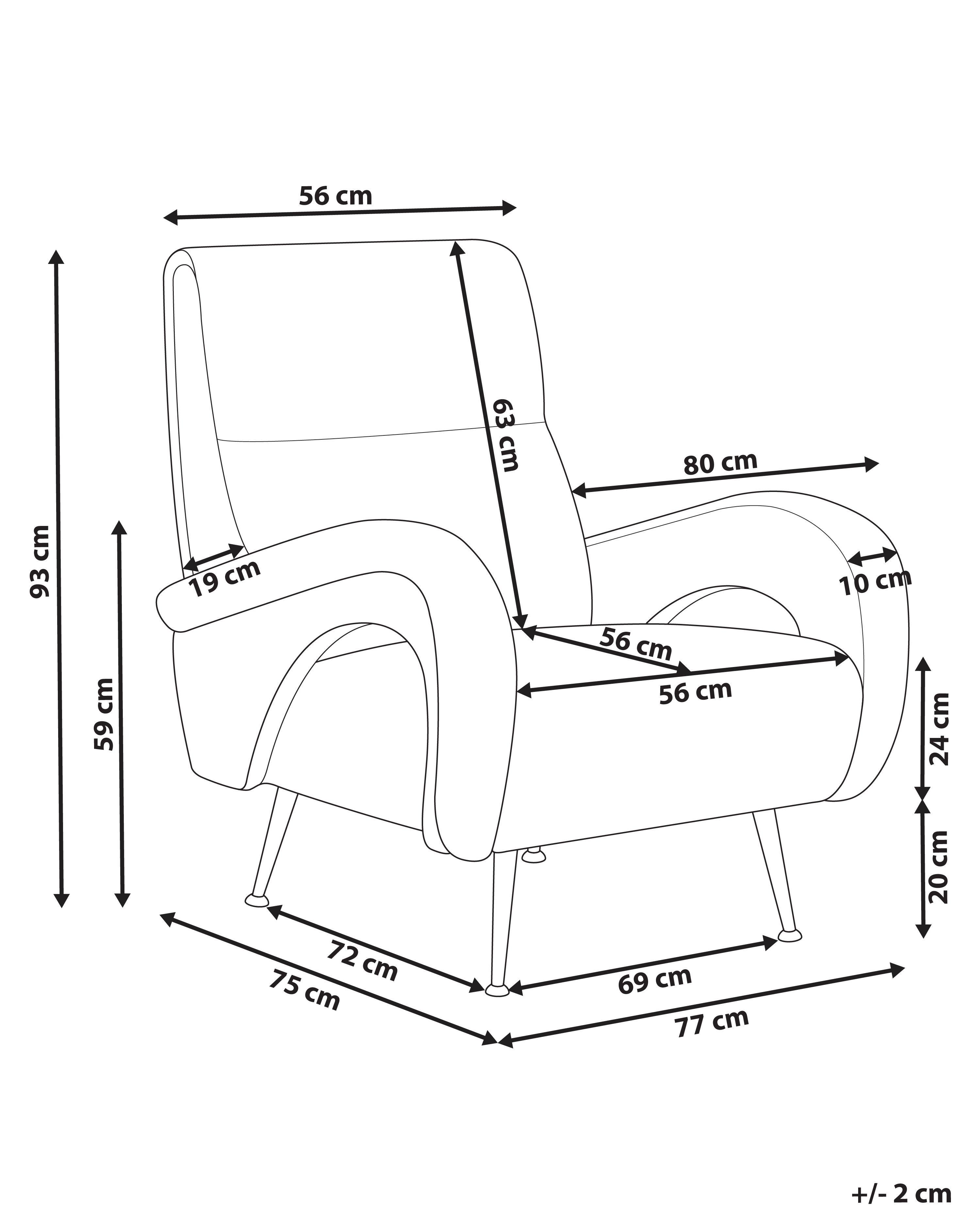 Beliani Sessel aus Cord Modern SVALOV