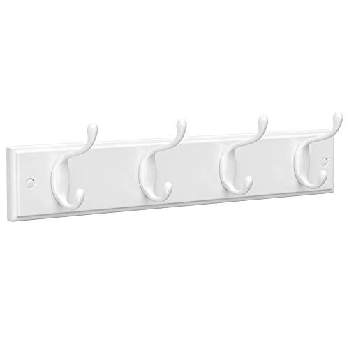 Pricenet Wandgarderobe mit 4 Doppelhaken, einfache Installation