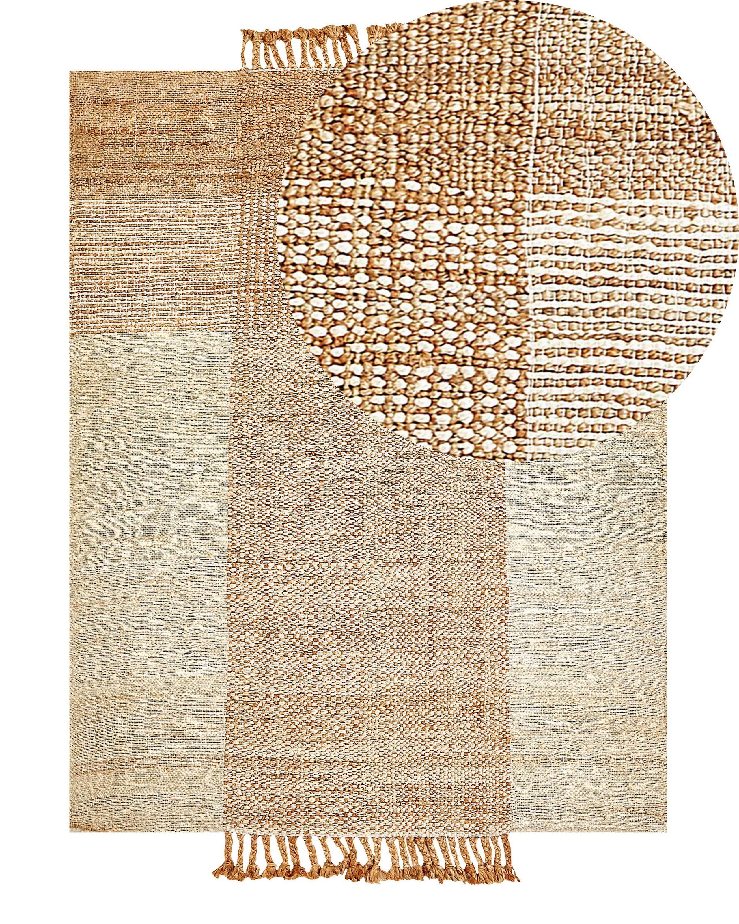 Beliani Teppich aus Jute Boho HAMZALAR