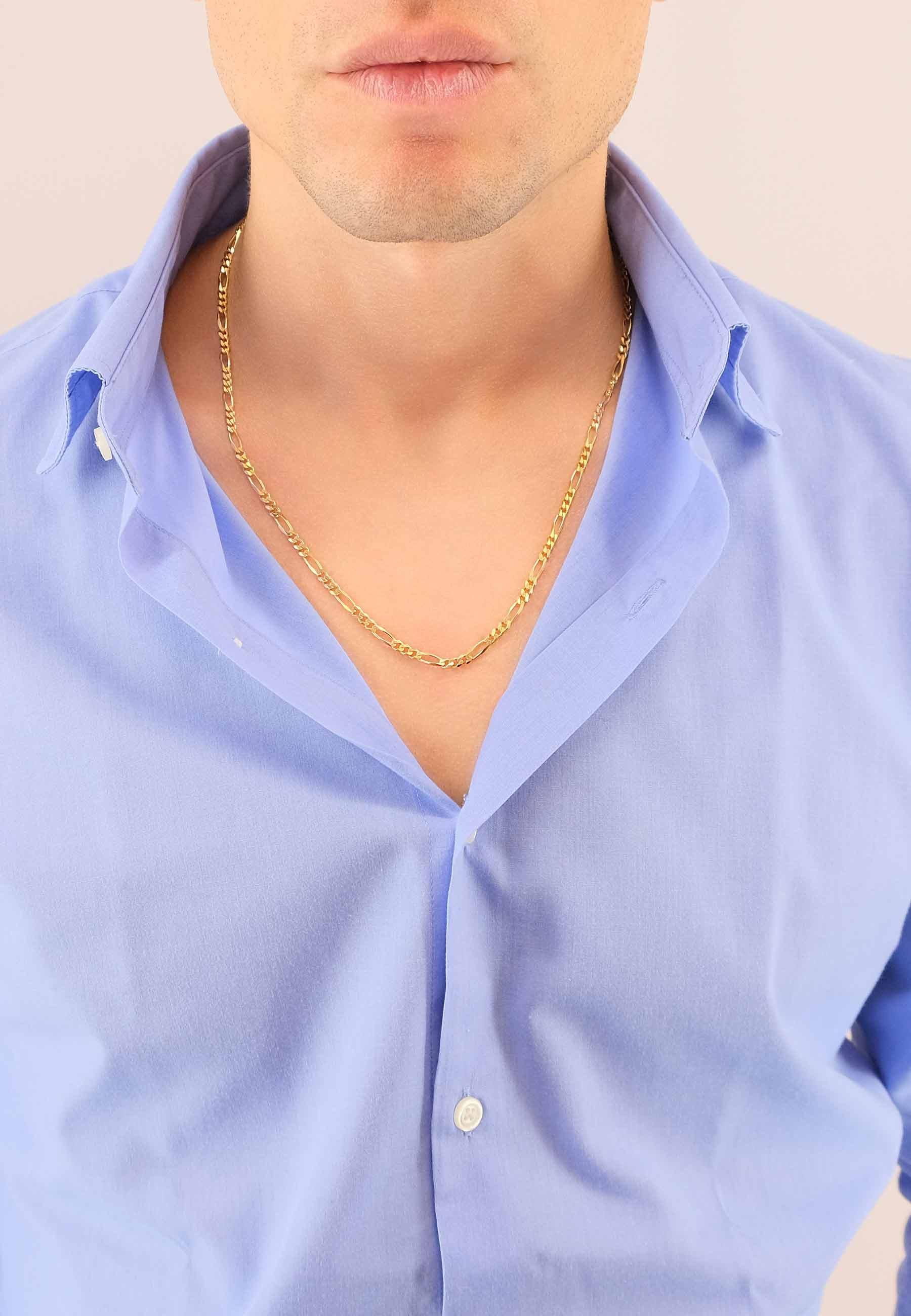 MUAU Schmuck Collier Figaro Gelbgold 750, 3.4mm, 45cm