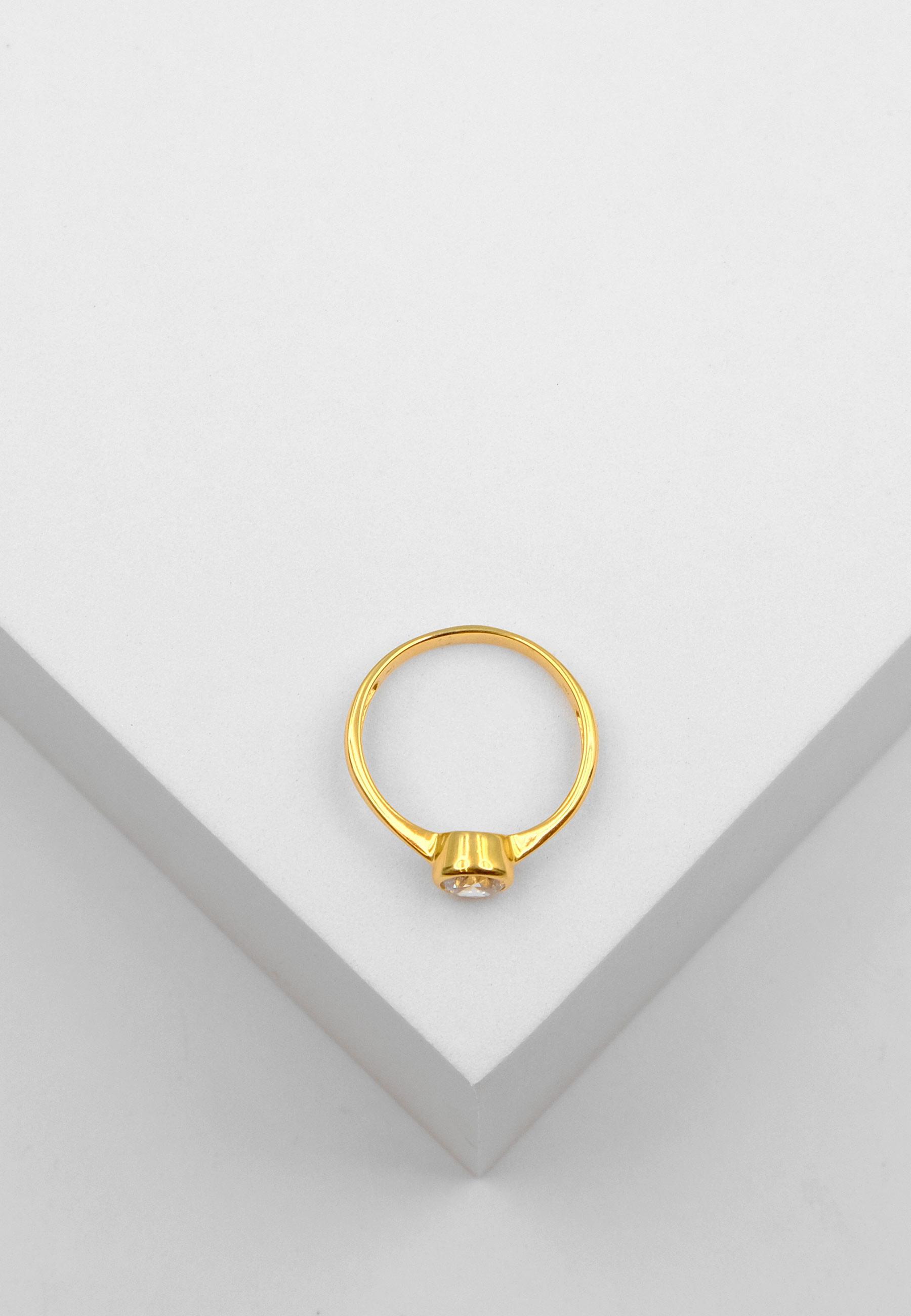 MUAU Schmuck Ring Gelbgold 750 Zirkonia