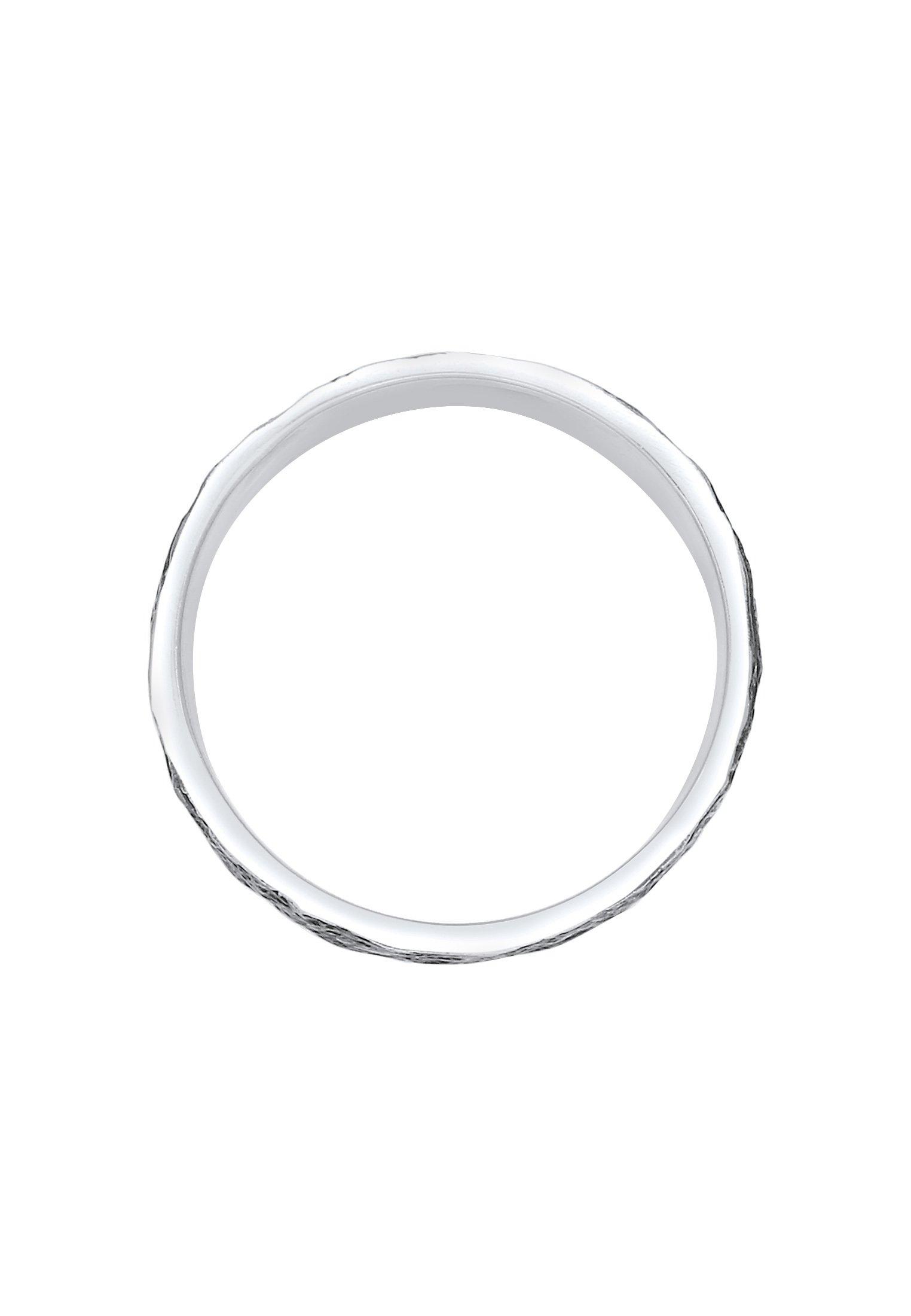 Kuzzoi Ring Bandring Organic Struktur 925 Silber