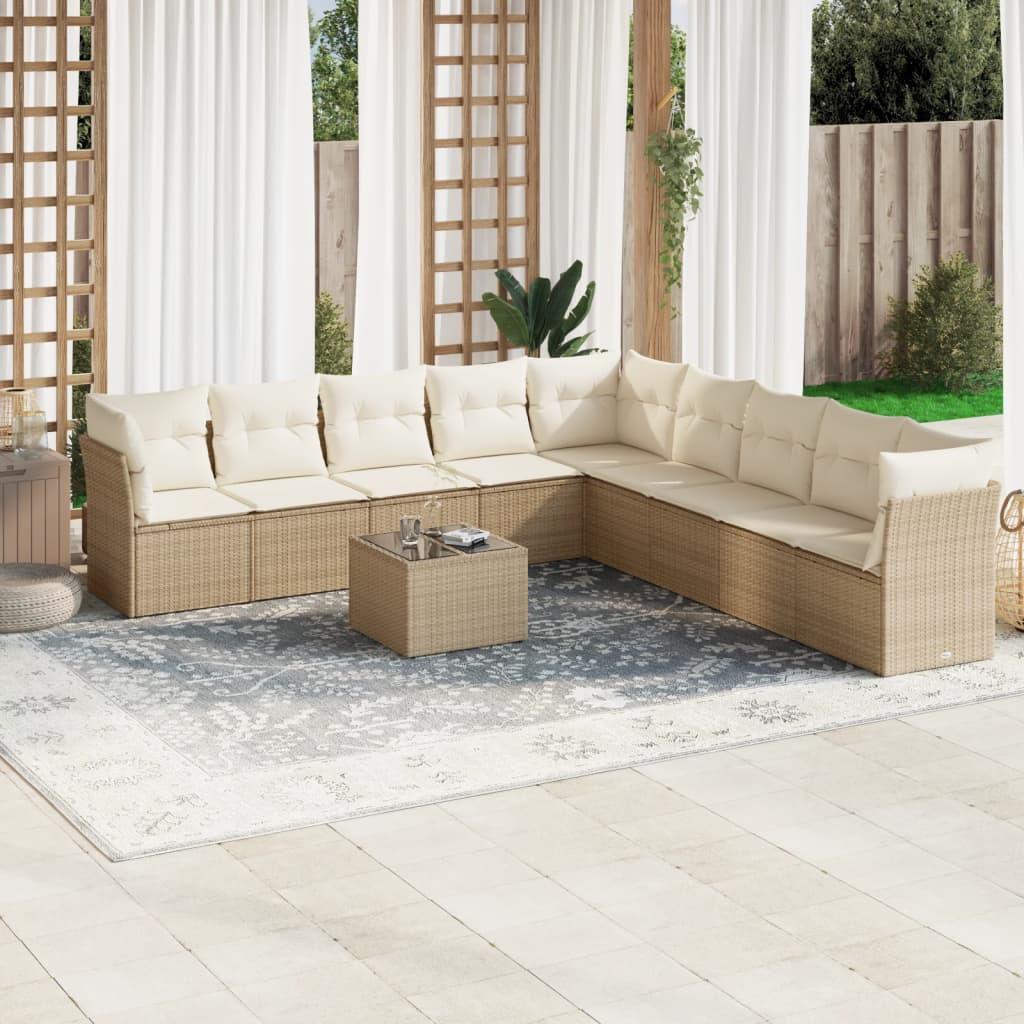 VidaXL Garten sofagarnitur poly-rattan