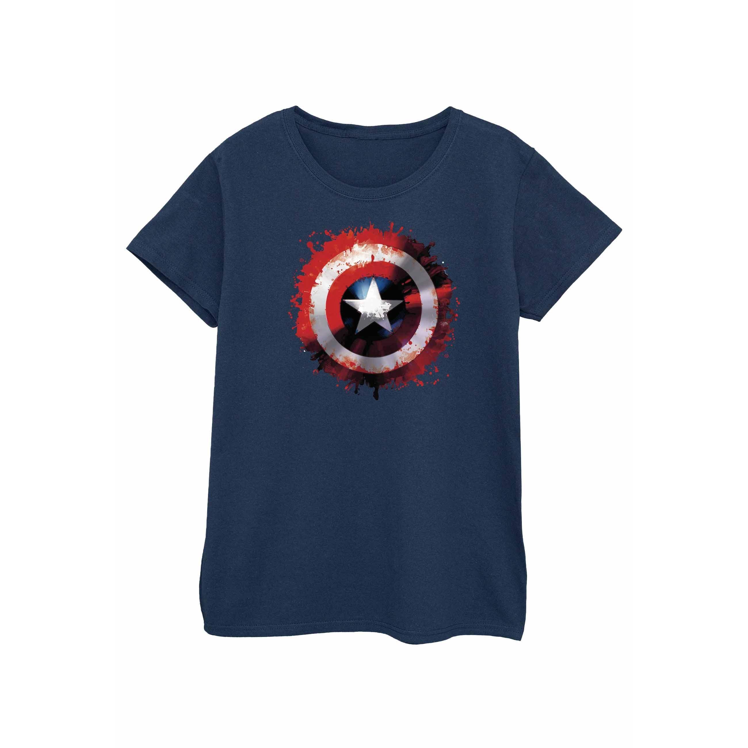 MARVEL Avengers Captain America Shield Splatter T-Shirt