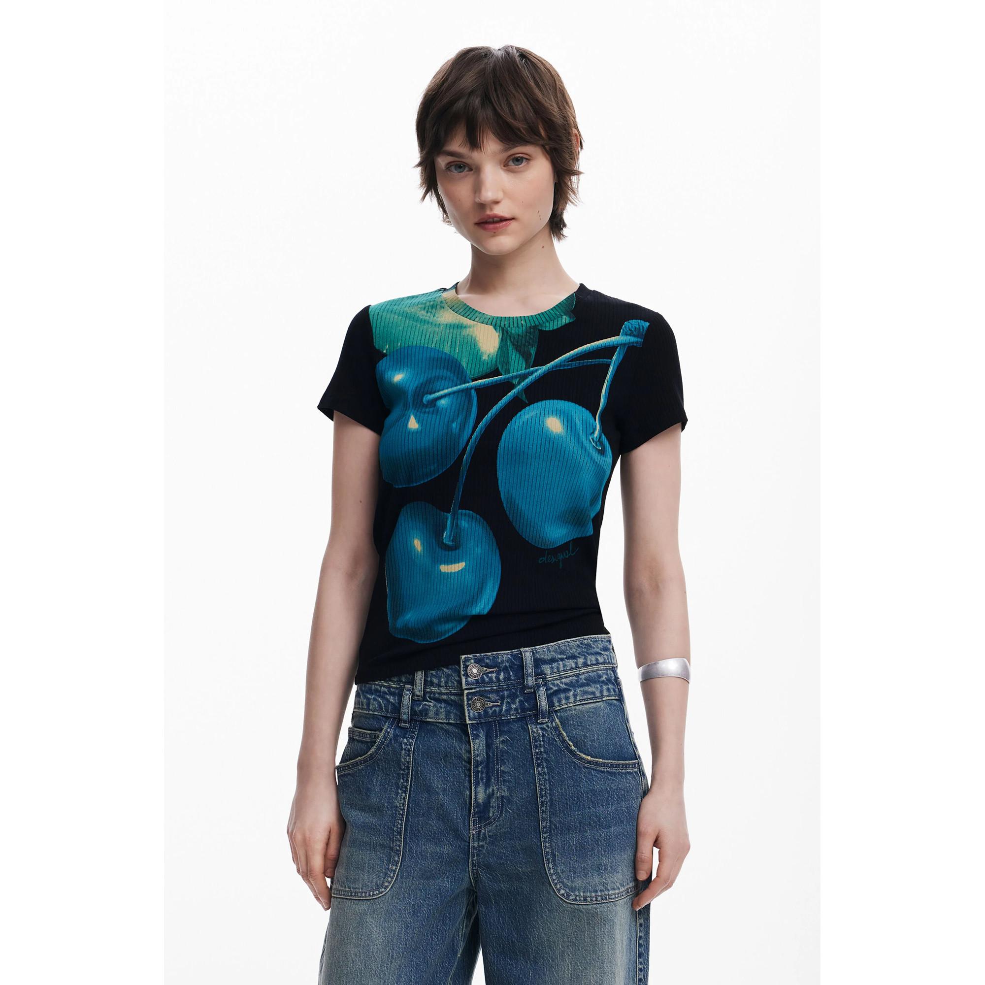 Desigual T-Shirt mit Frucht-Print