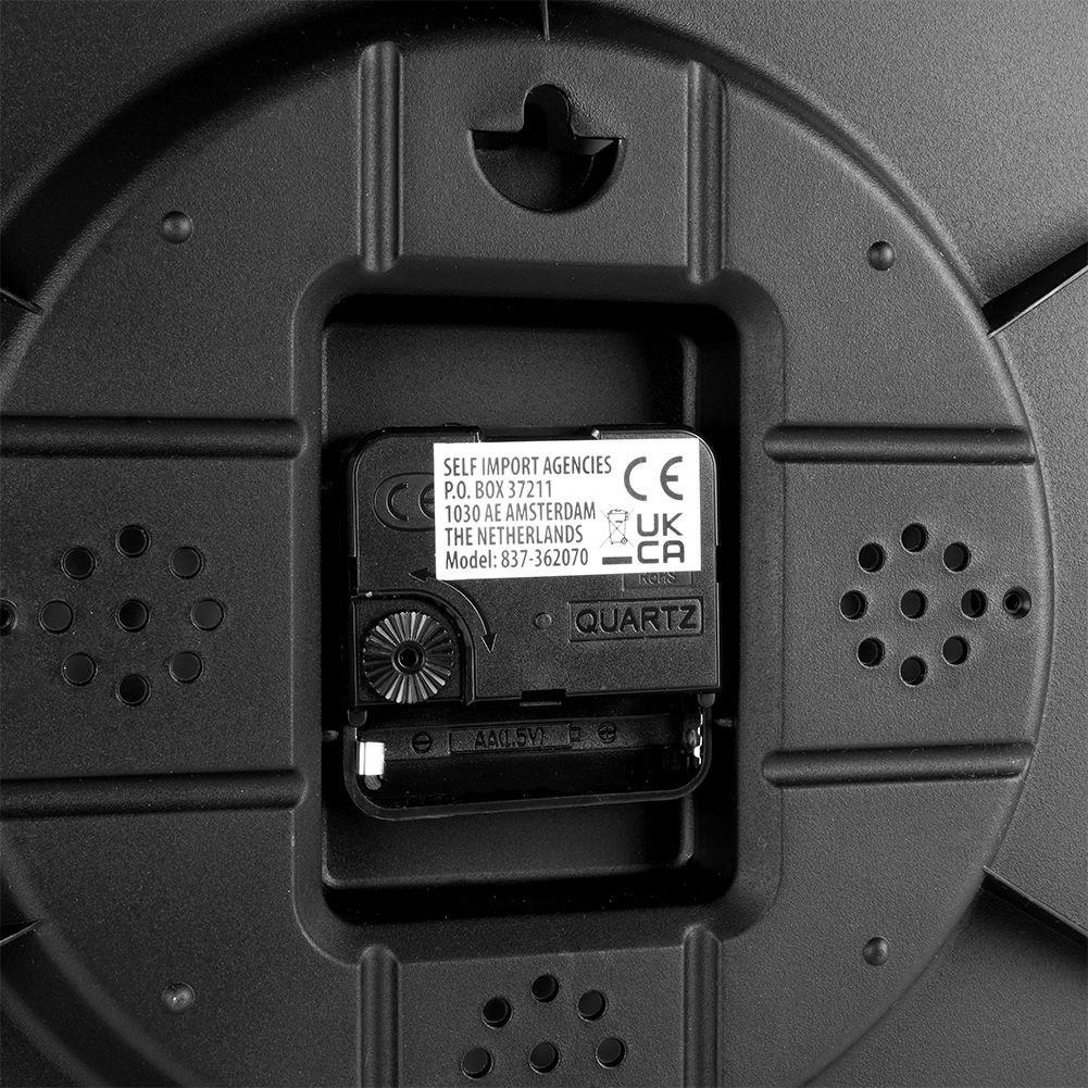 B2X Klassische Wanduhr 30 cm mit goldenen Zeigern und mintfarbenem Zifferblatt