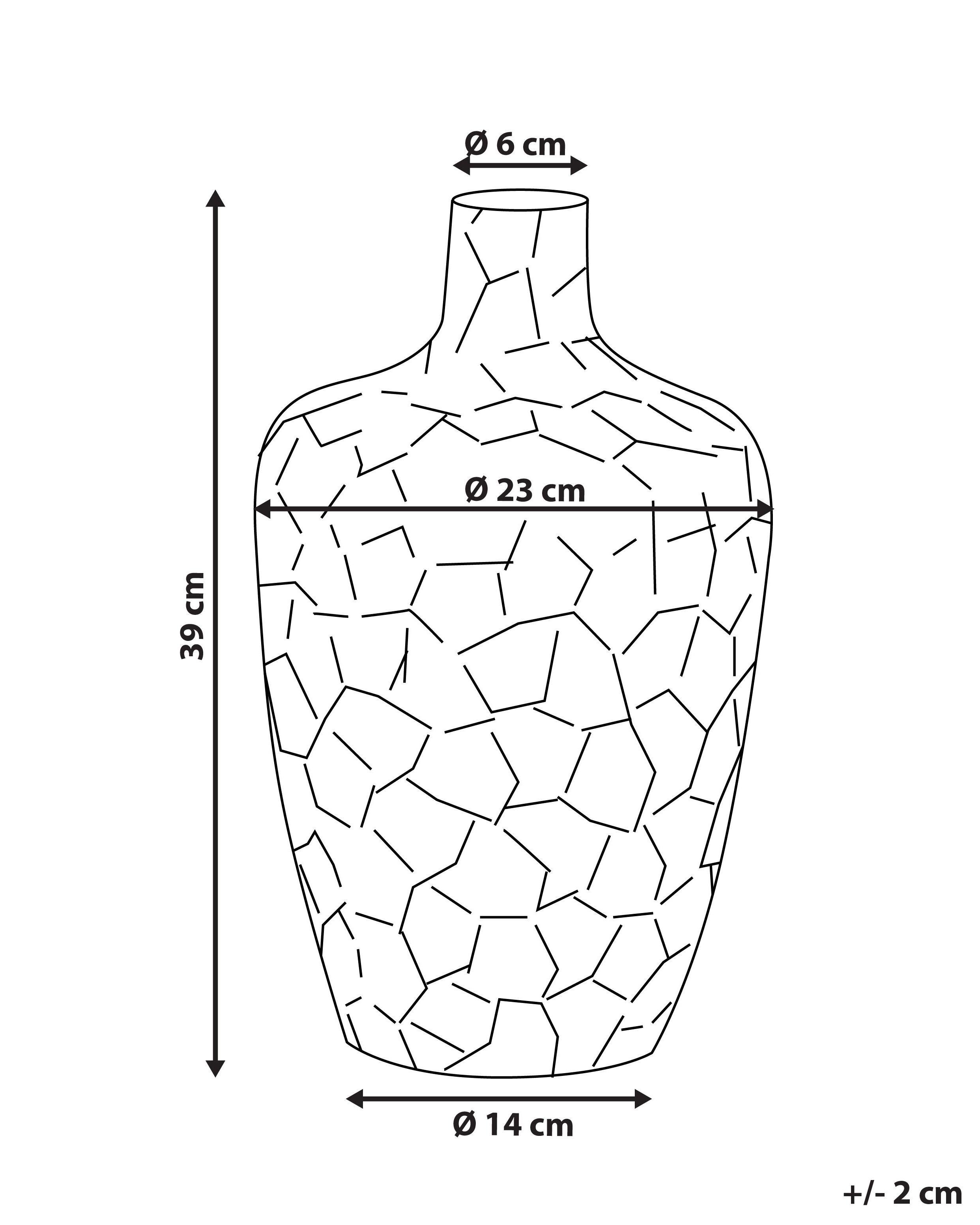 Beliani Blumenvase aus Aluminium Glamourös INSHAS
