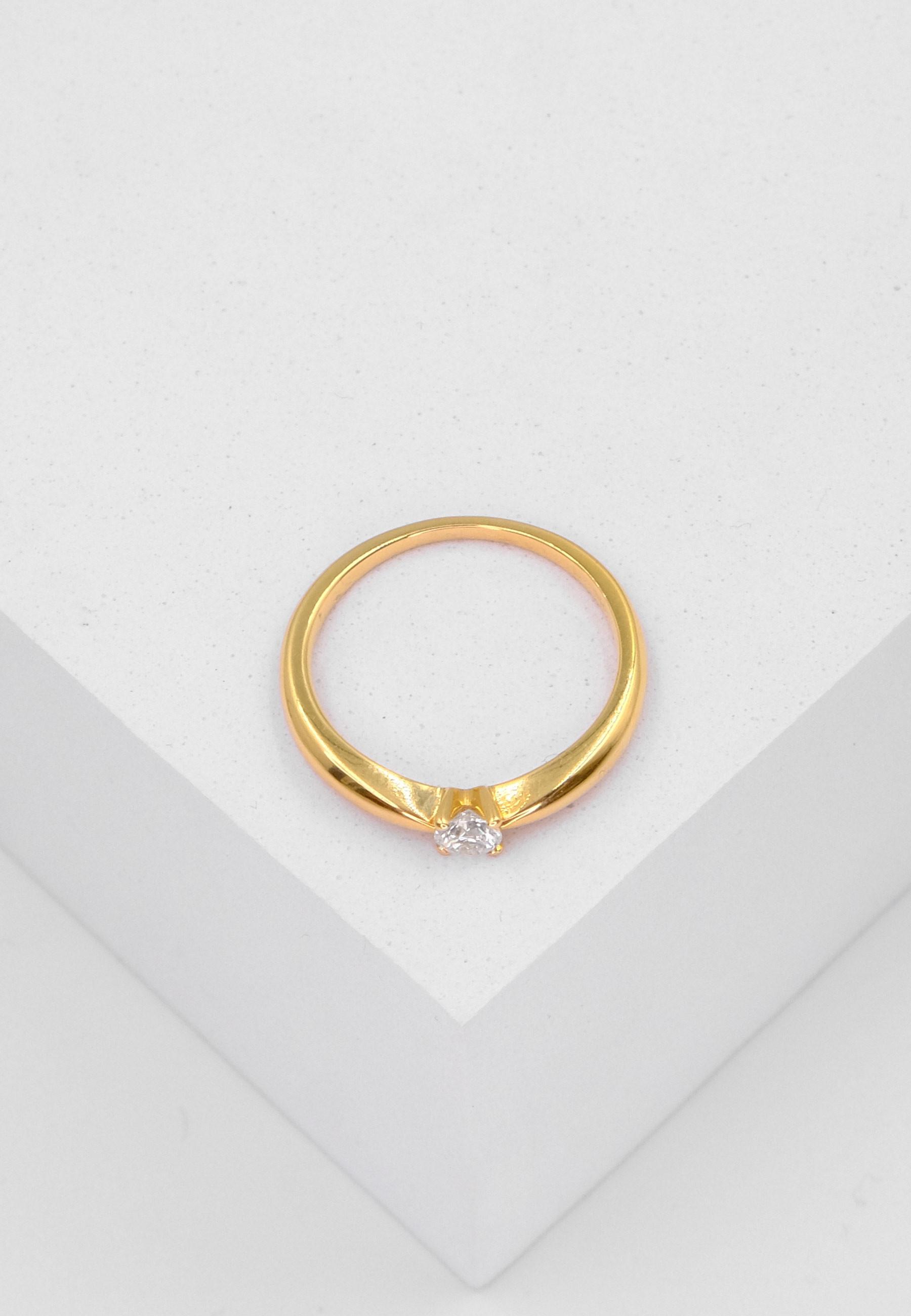 MUAU Schmuck Solitaire Ring Diamant 0.20ct. Gelbgold 750