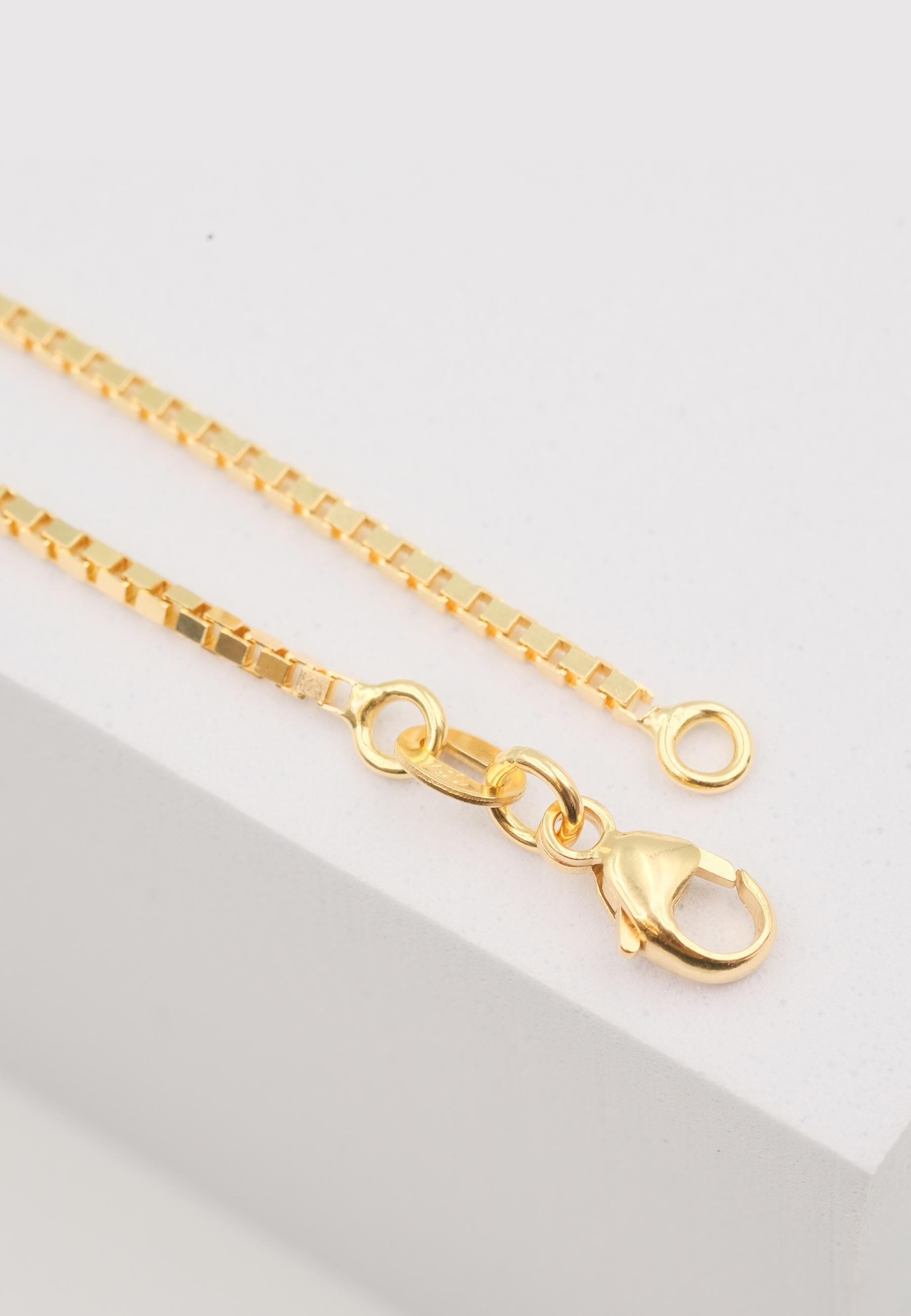 MUAU Schmuck Collier Venezianer Gelbgold 750, 1.4mm, 55cm