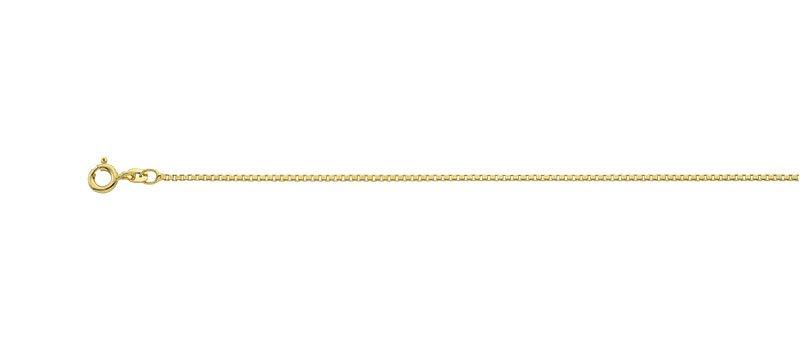 MUAU Schmuck Collier Venezianer Gelbgold 585, 1.1mm, 50cm