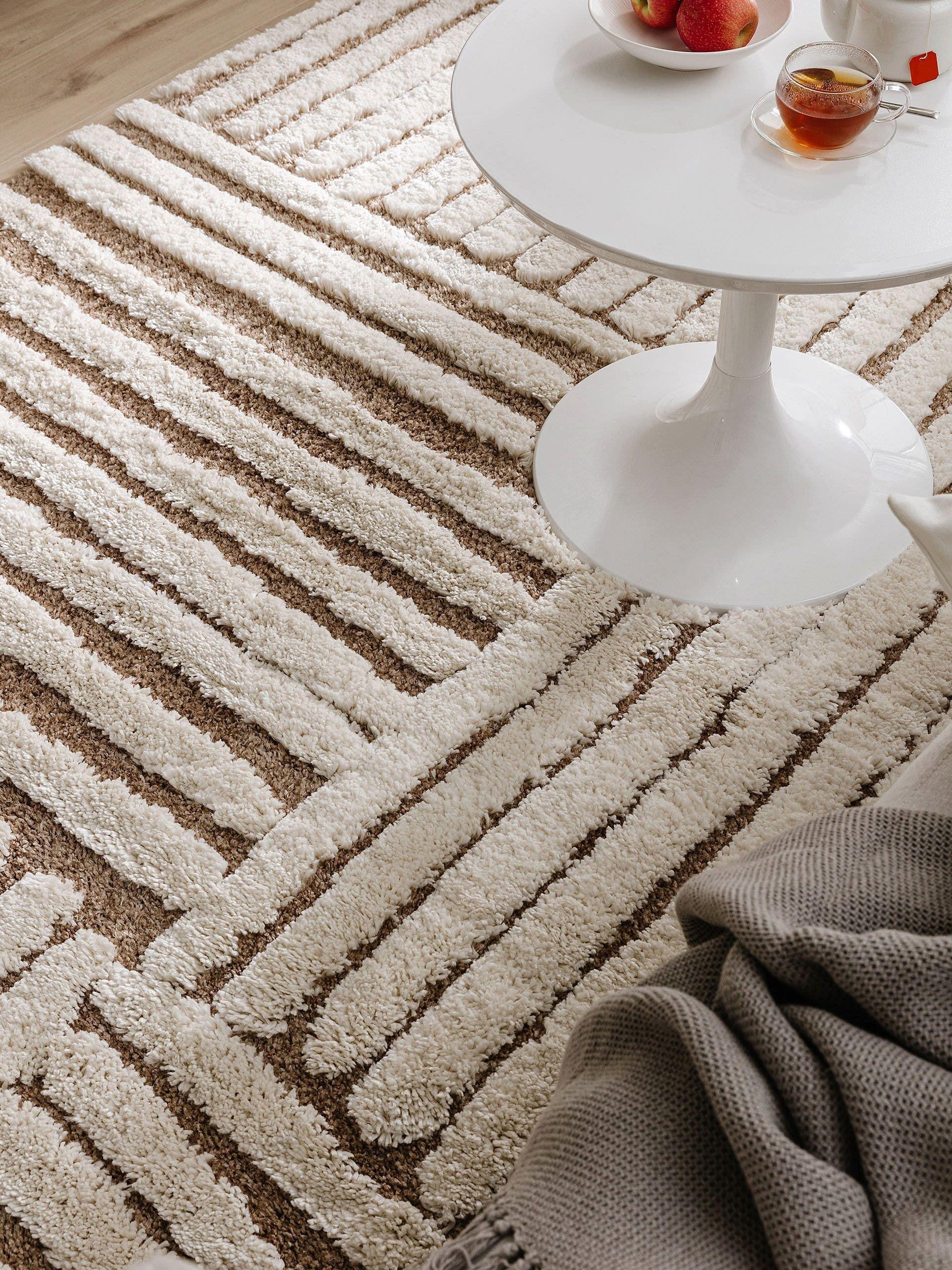 Benuta Hochflorteppich Tibo CreamBeige