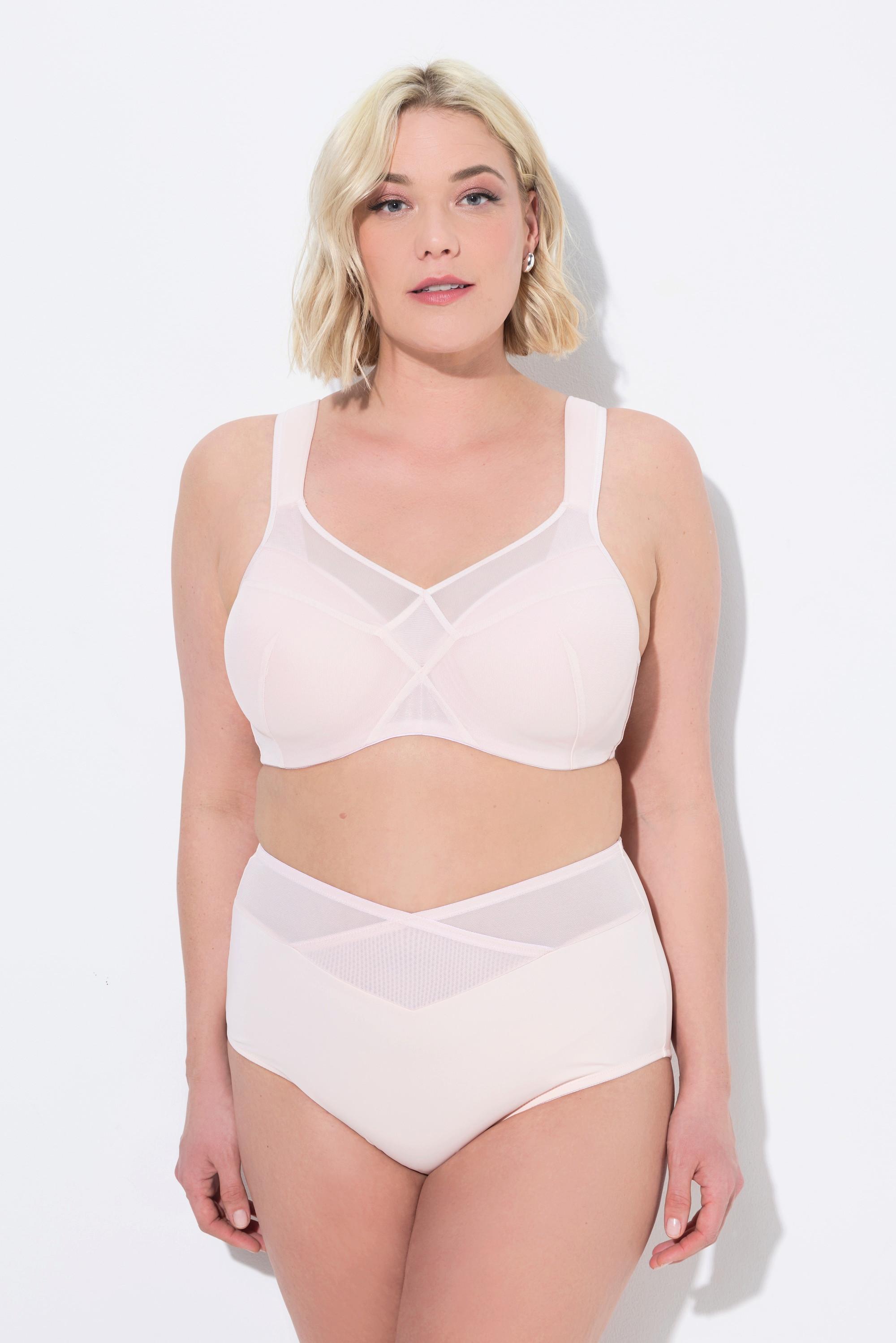 Ulla Popken Bügel-BH, Softschale, Mesh-Einsatz, Cup C - E