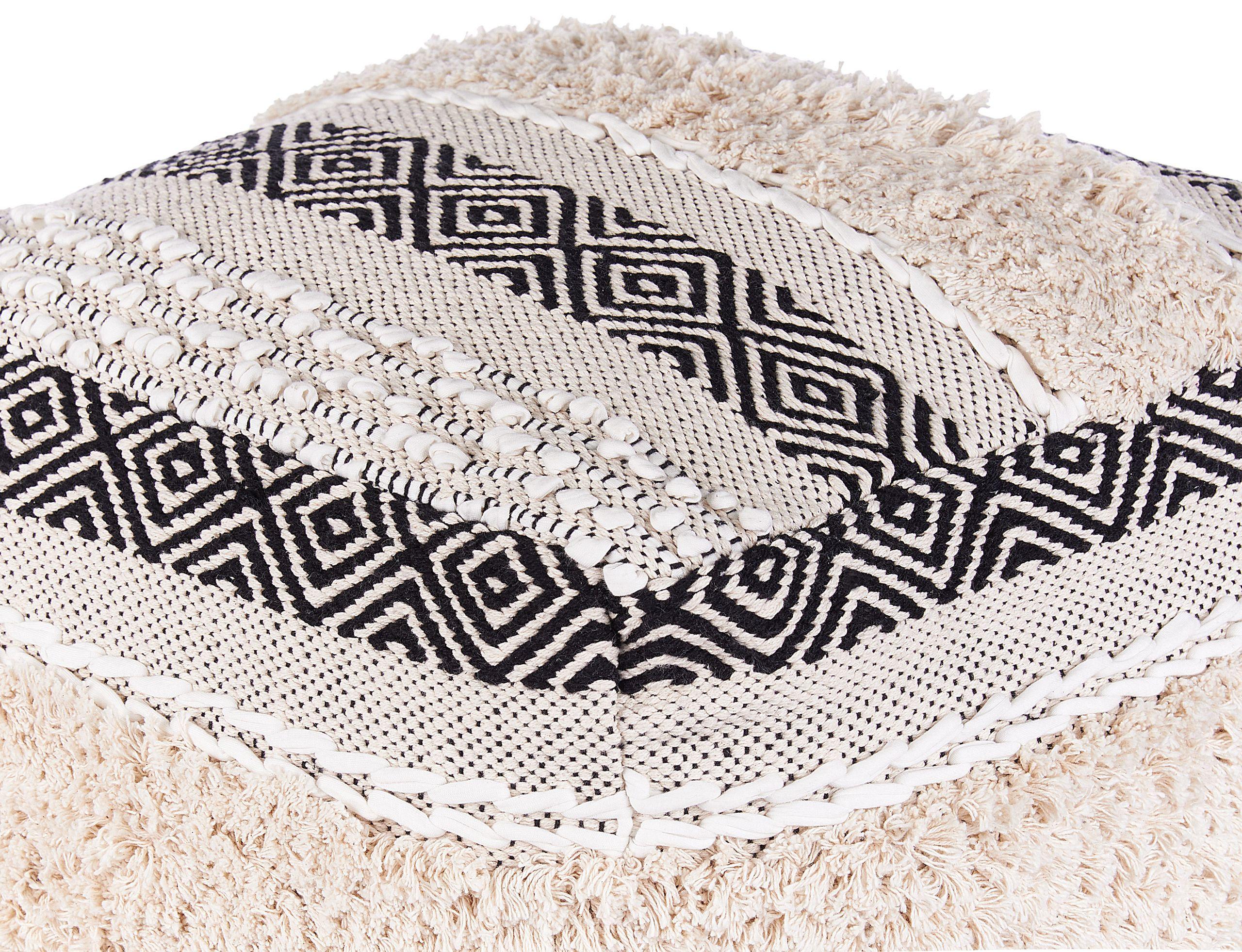 Beliani Pouf aus Baumwolle Klassisch KANAM